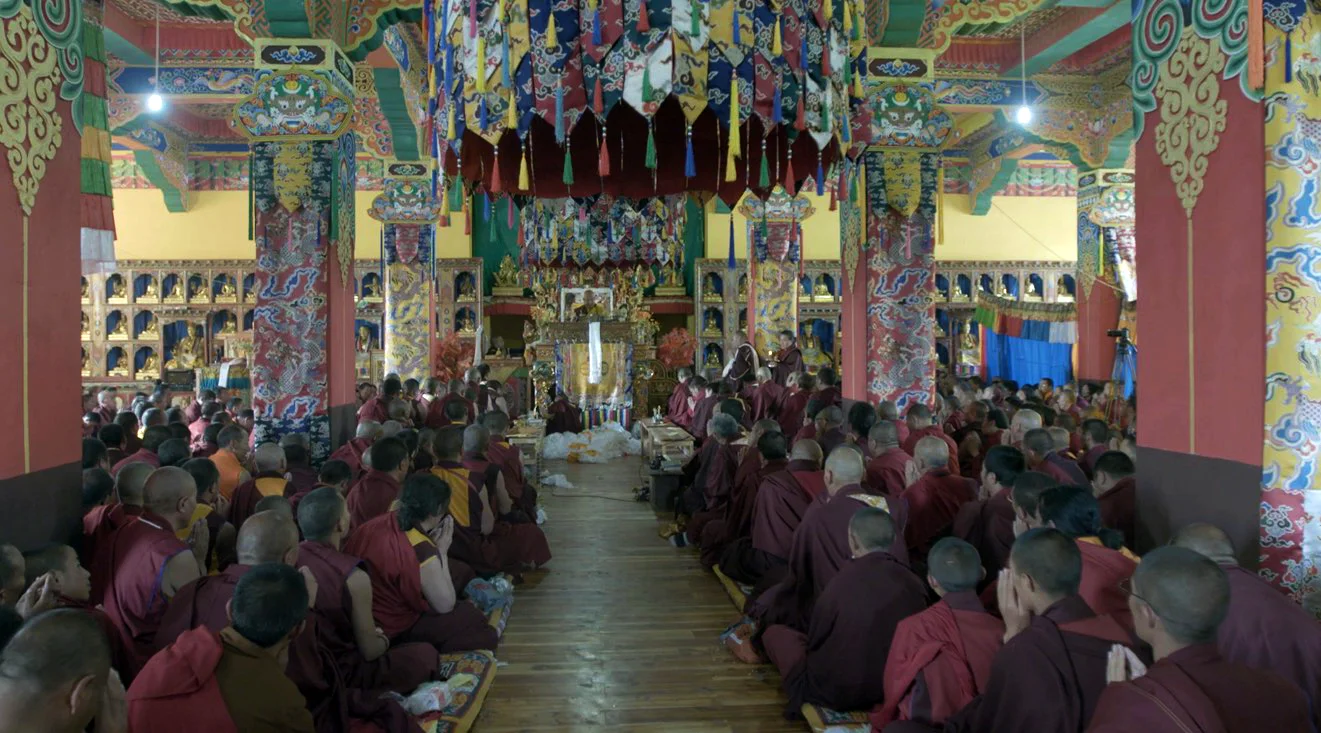 Choegon Rinpoche bestowing blessings during the Grand Drukpa Kargyu Empowerment and Transmission 2018.