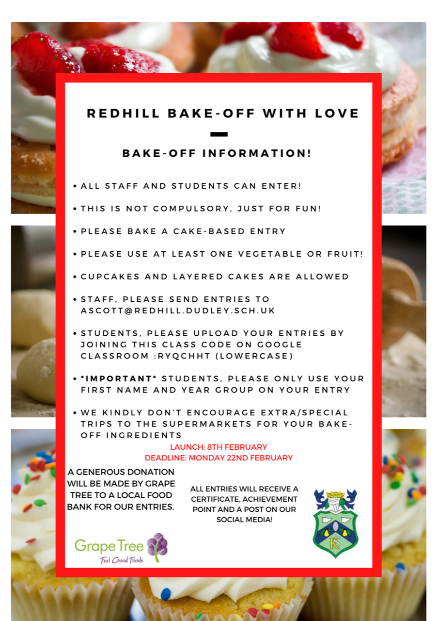 Redhill Bake-Off Launch and Info Poster
