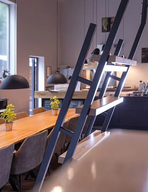 MWE Industrial ladder with safety side rails