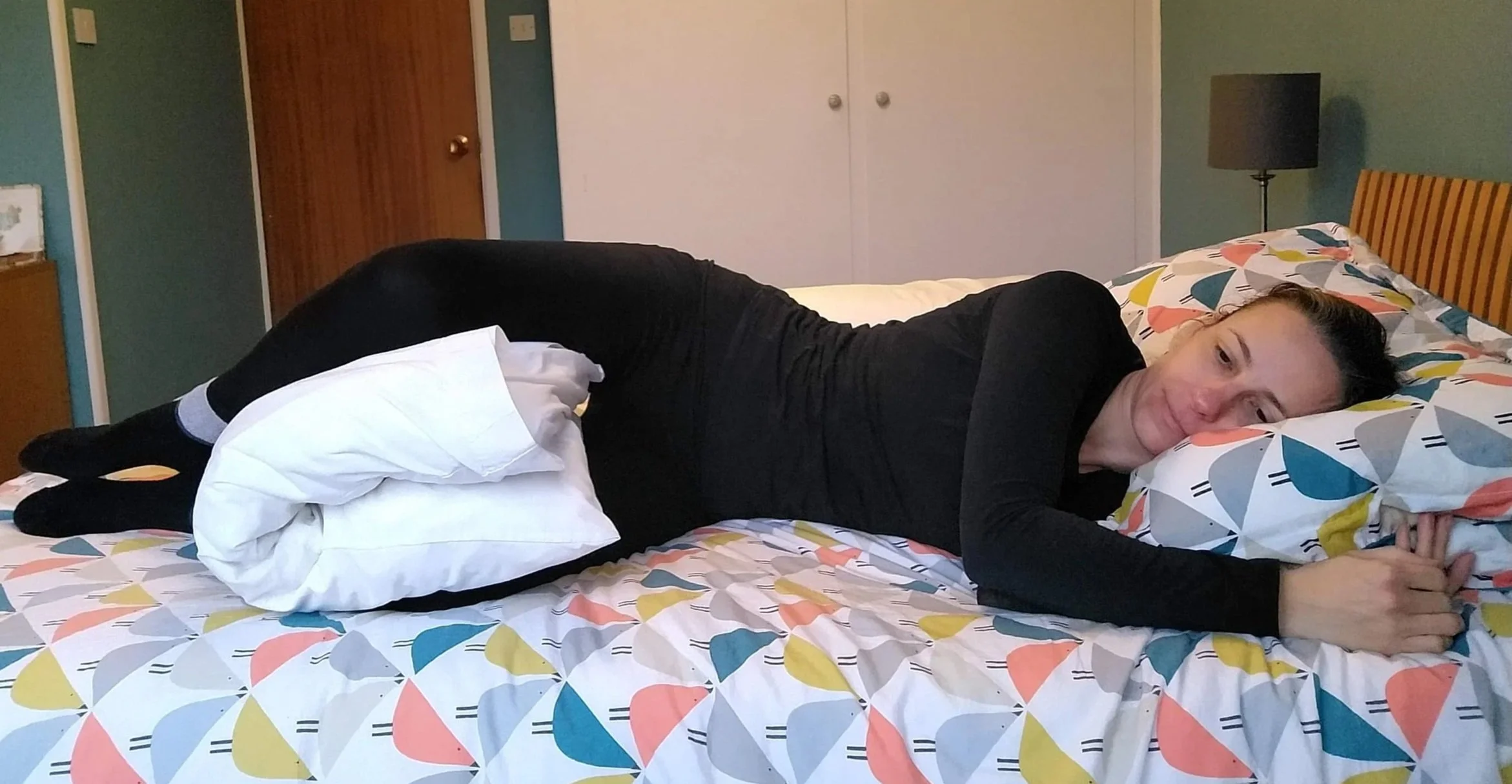 Left side lying for optimal foetal positioning for labour and birth Breathing Space Pregnancy Yoga Northwich