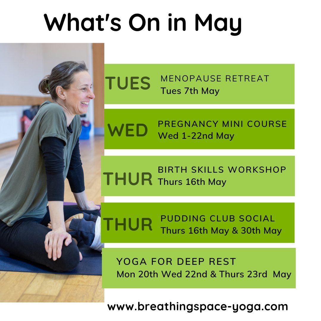 This is what's coming up this month at Breathing Space Yoga as well as our regular timetable of classes.

DM me if you'd like more info about any of these events.

#yogainnorthwich #northwichyoga #cheshireyoga #yogaincheshire #northwichtown
#northwic
