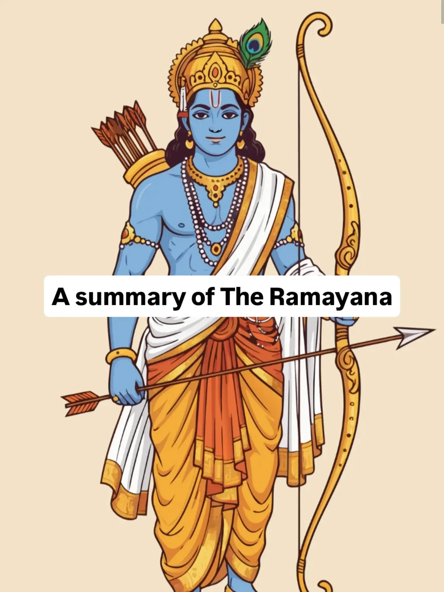 This term were diving into the themes and characters of The Ramayana.  If you missed the first class here's a blog post with a  summary of the story.

The Ramayana is an epic poem attributed to the sage Valmiki (500 BCE to 100 BCE) it has over 24,000