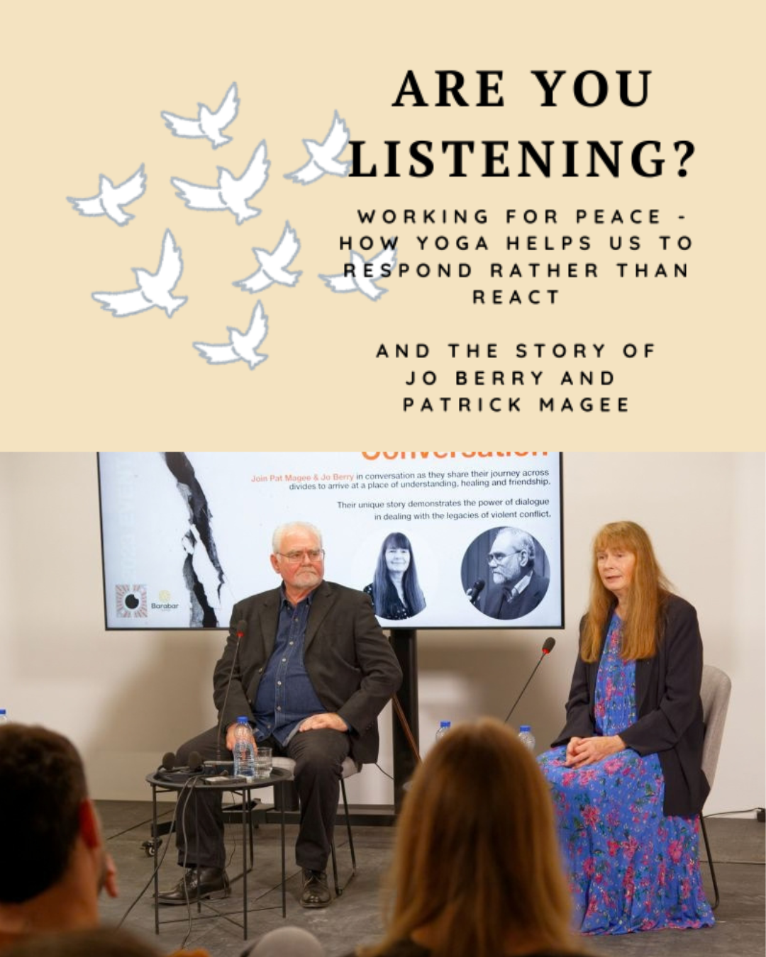 Are you listening? Working for Peace - how yoga helps us to respond rather than react.