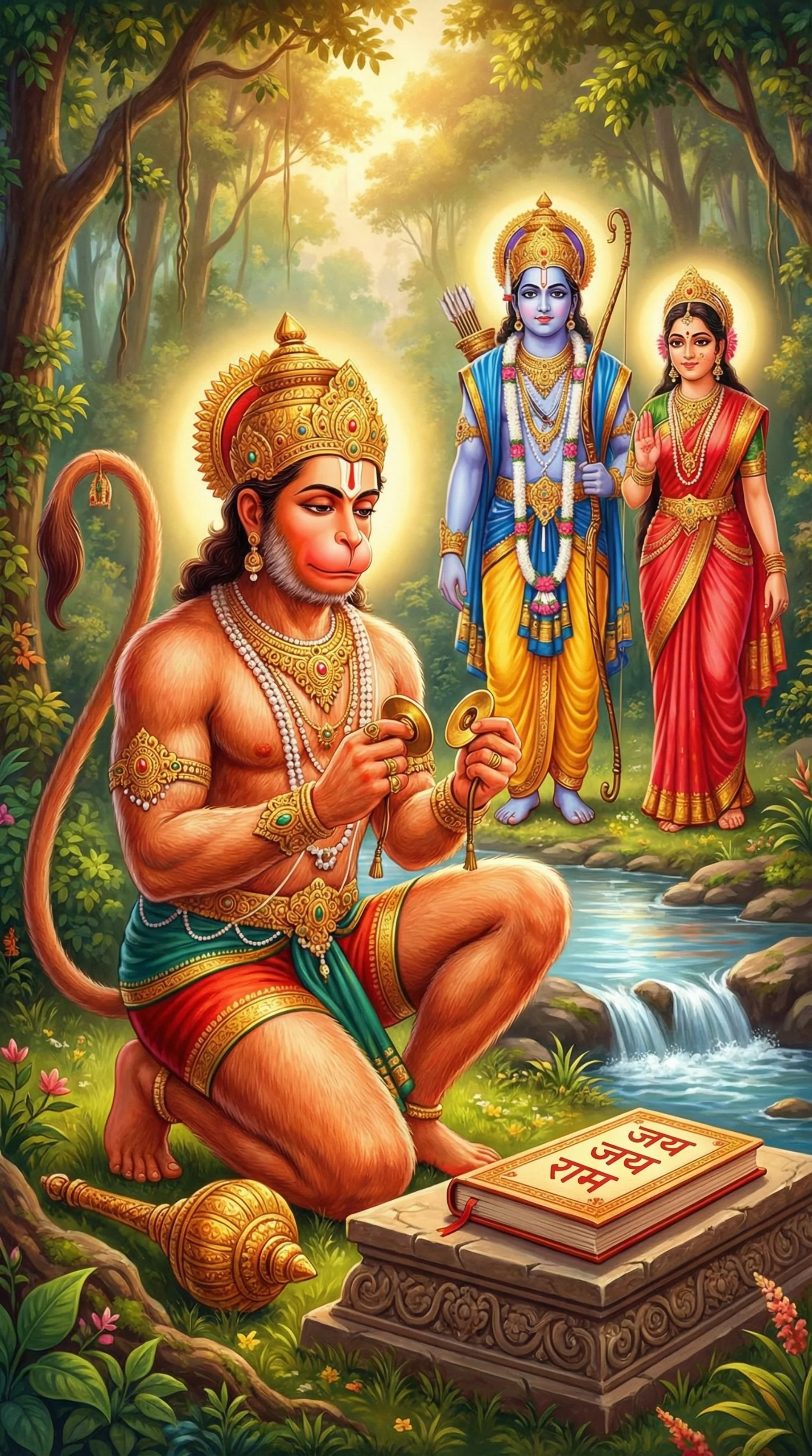 Hanuman, Rama and Sita - The Ramayana. A Summary by Breathing Space Yoga Northwich