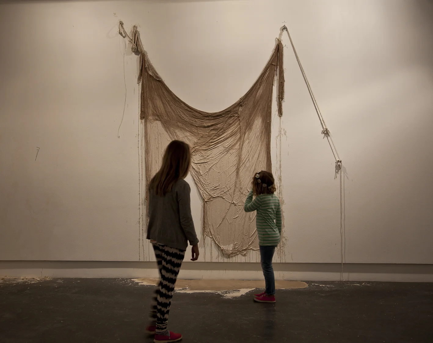   Proof.  Tulle, steel, clay, rope.   SKMU Sørlandets kunstmuseum 