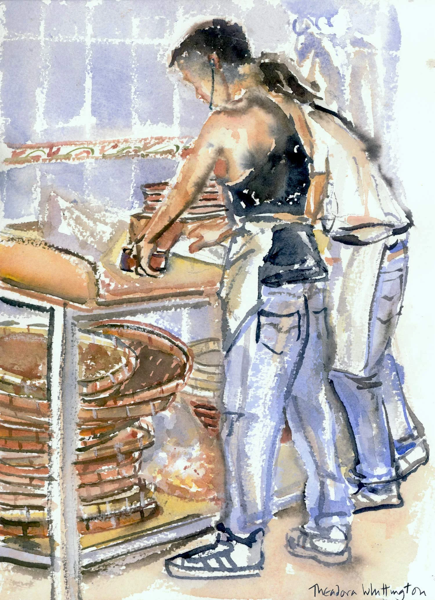 Making almond biscuits, Macau