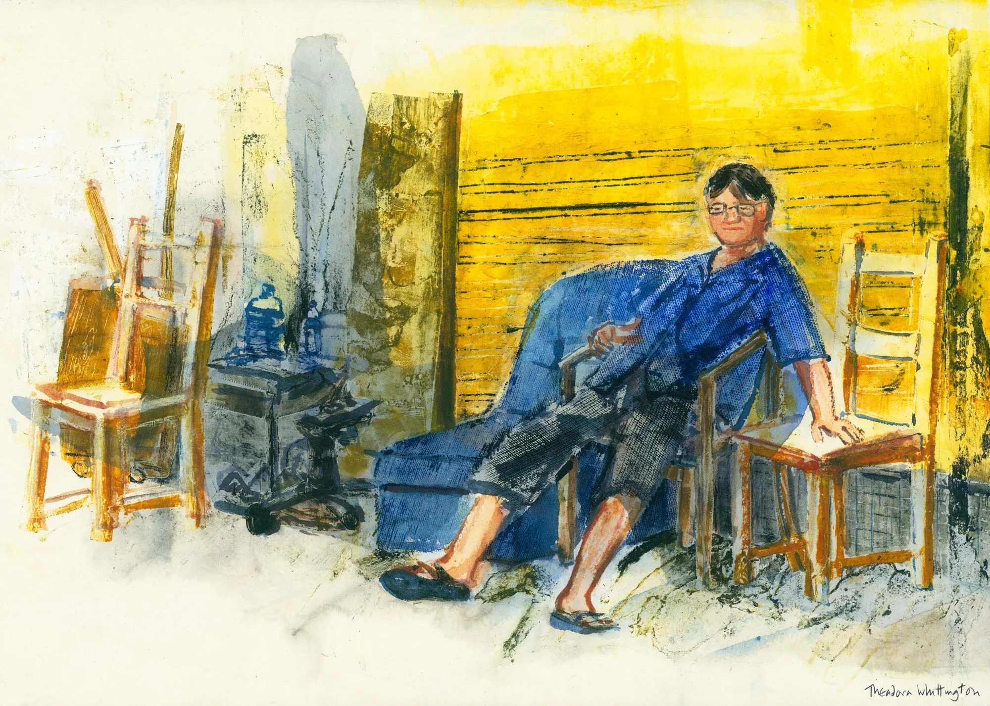 Symphony in Blue and Yellow: waiting, time passing
