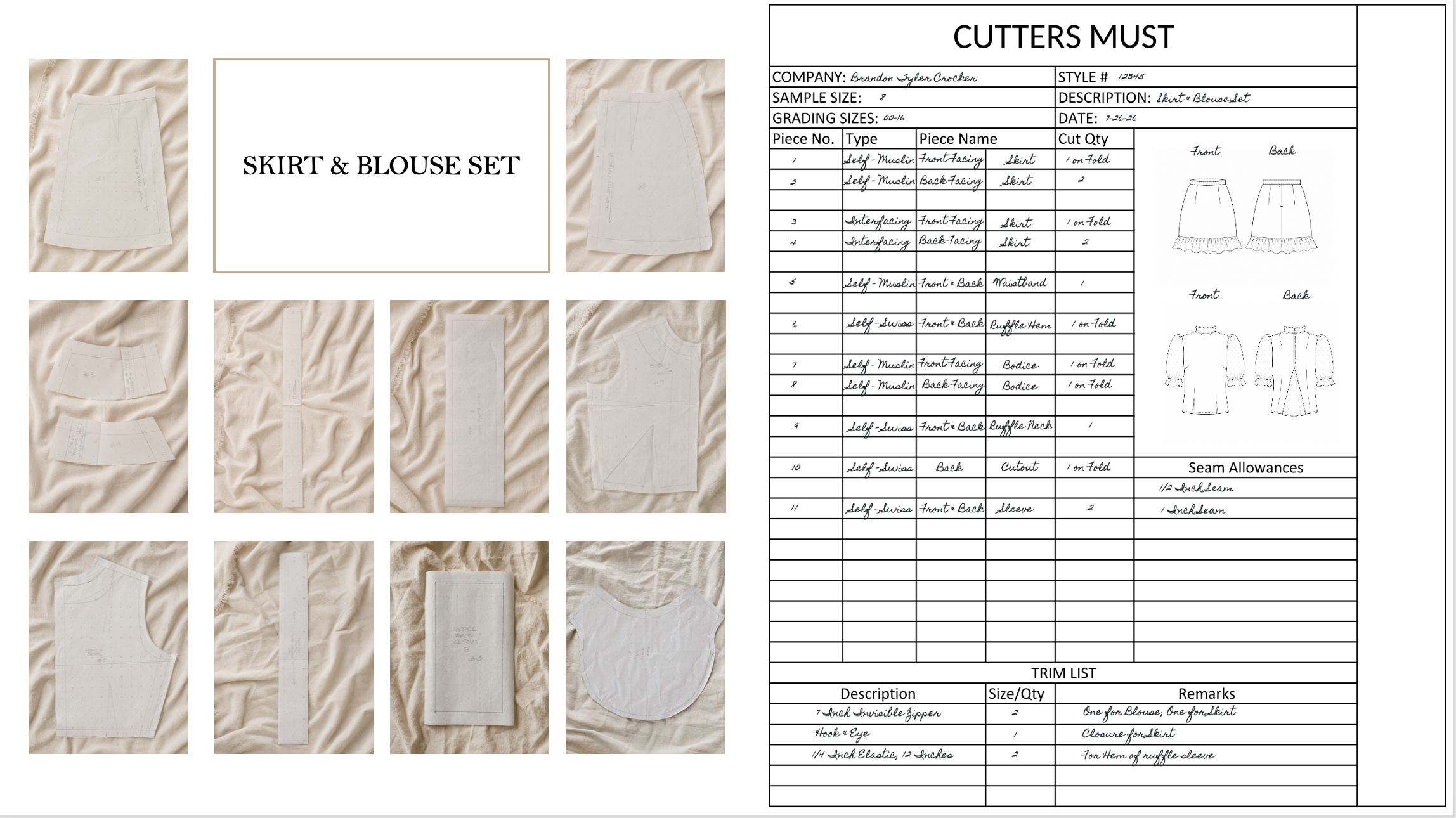 Pattern Making & Cutters Must