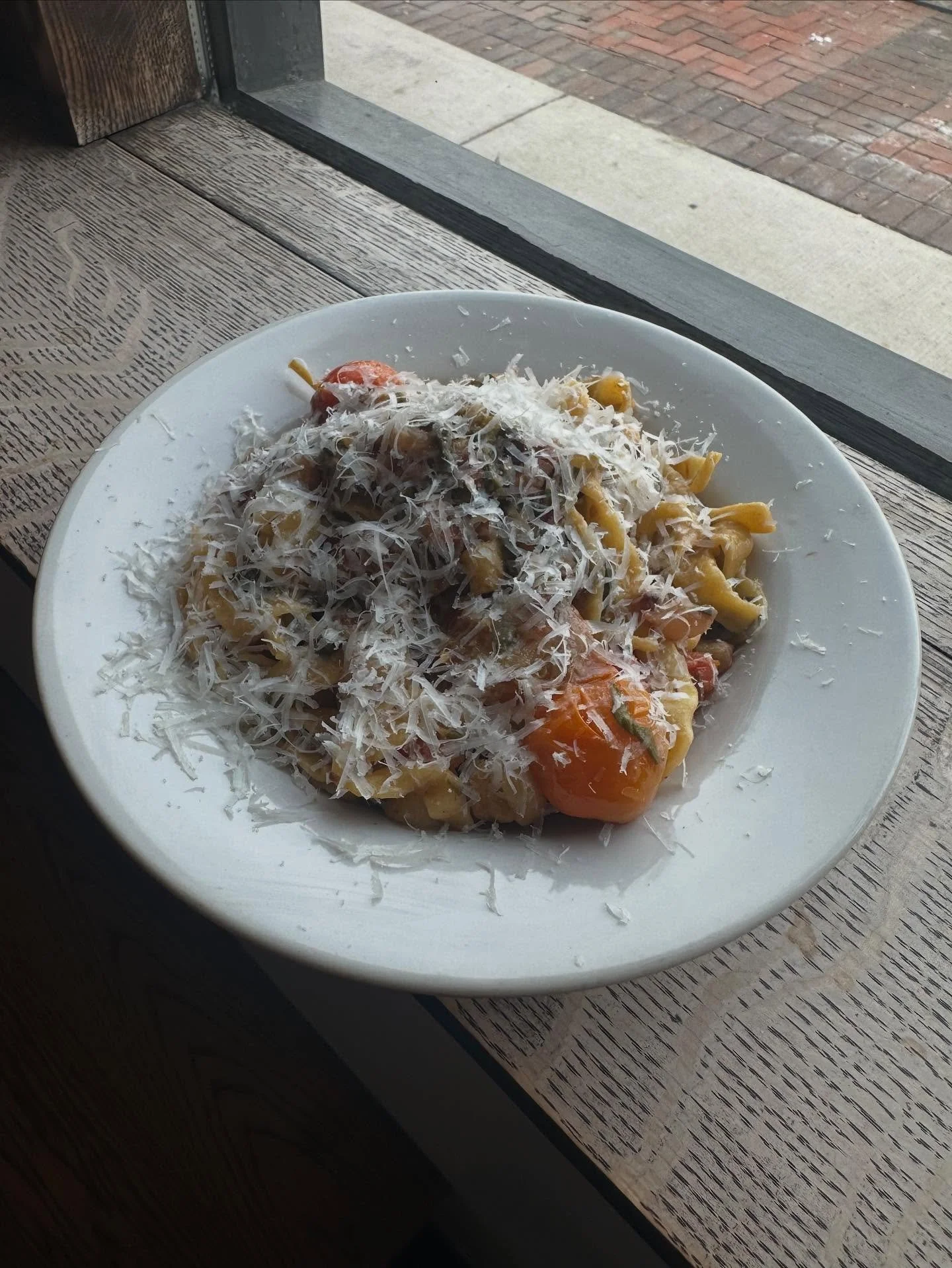 Pasta alerts! New pasta specials going in to the weekend- if you&rsquo;re in the New Center area peep this first pic- that glowing orange orb in the front is a blistered cherry tomato from @fisheyefarms and its sweetness is the counterpoint to the ea