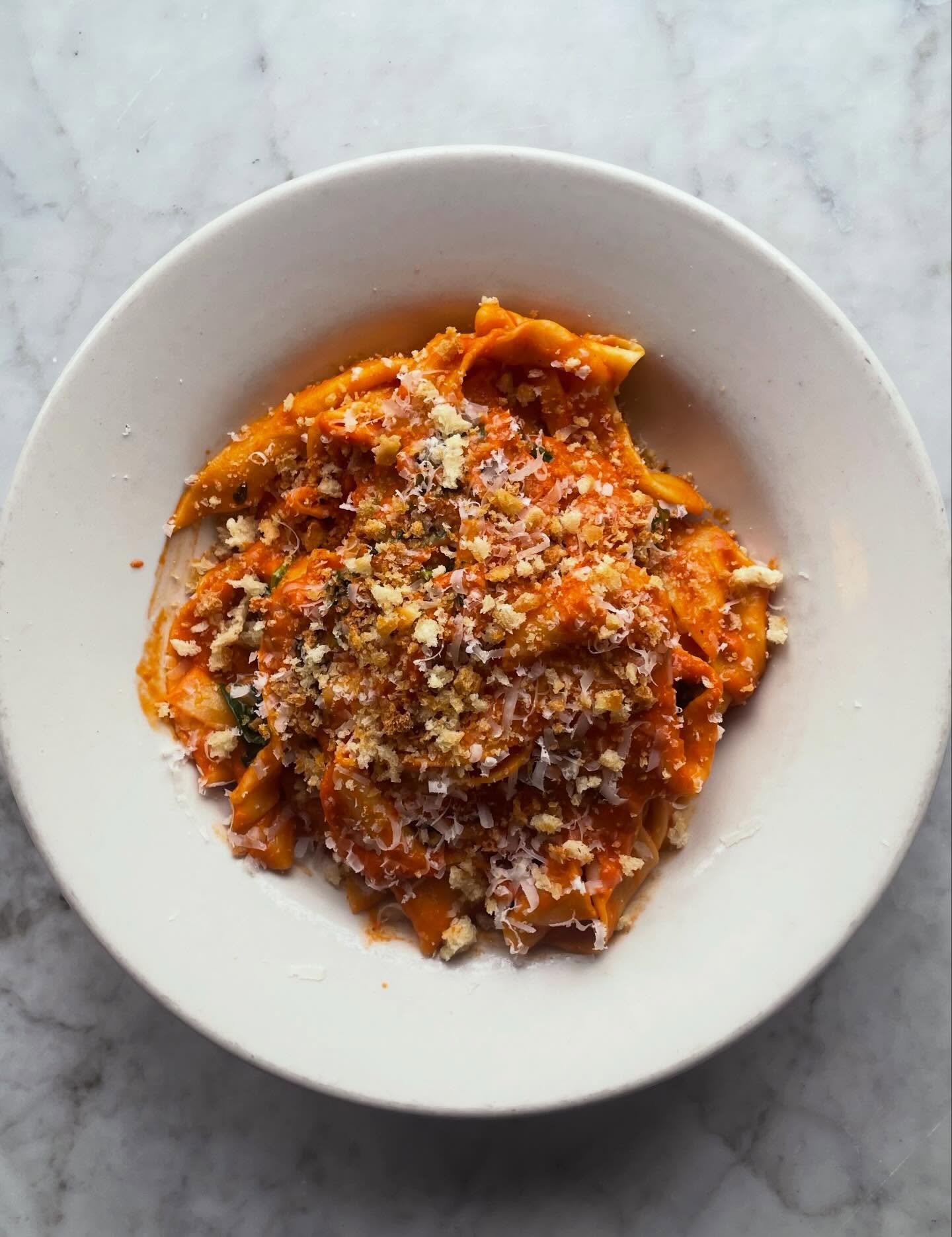 Pappardelle alla Vodka 
with saut&eacute;ed spinach, lemon breadcrumb, and parmigiano &hellip;
Wide ribbons, refined

@ New Center location

#detroitrestaurant #detroitpizza