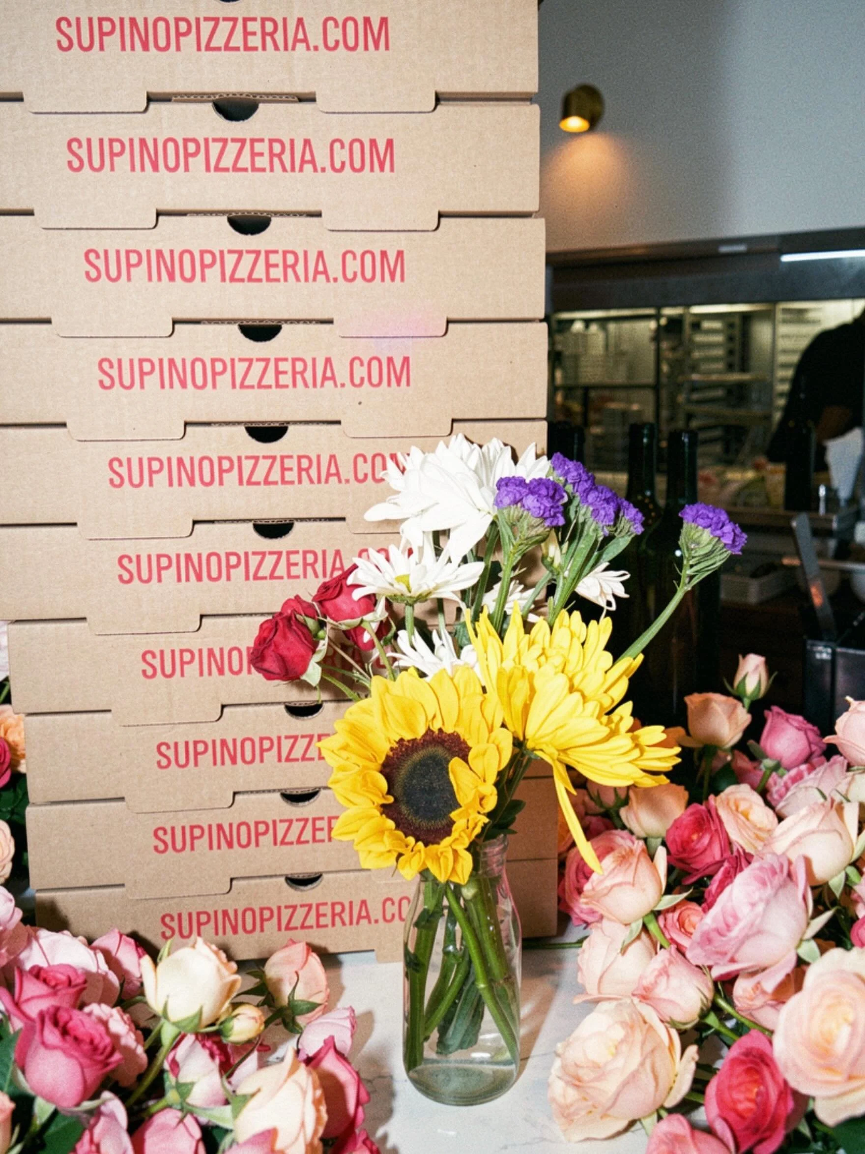 Hi friends 

Flower Day is almost here and all of us at Supino are getting everything ready behind the scenes. The team cannot wait to see you, serve you, and celebrate such a beautiful day together. 💐🍕

Come hungry, bring your people, and stop by 