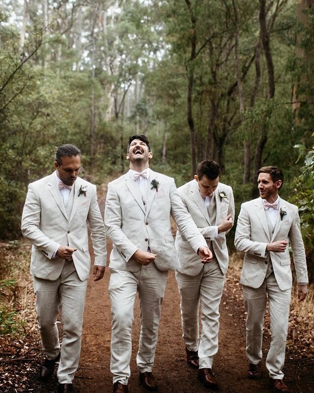 If you&rsquo;re going to wear cream coloured suits to your wedding, it only seems fitting to sing a bit of Backstreet Boys &lsquo;I want it that way&rsquo;. Of course &lsquo;Backstreet&rsquo;s Back&rsquo; was a total hit later that night on the dance