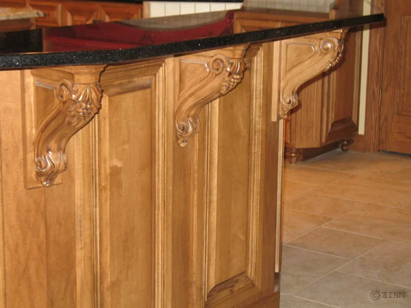 Carved corbels used are bar supports