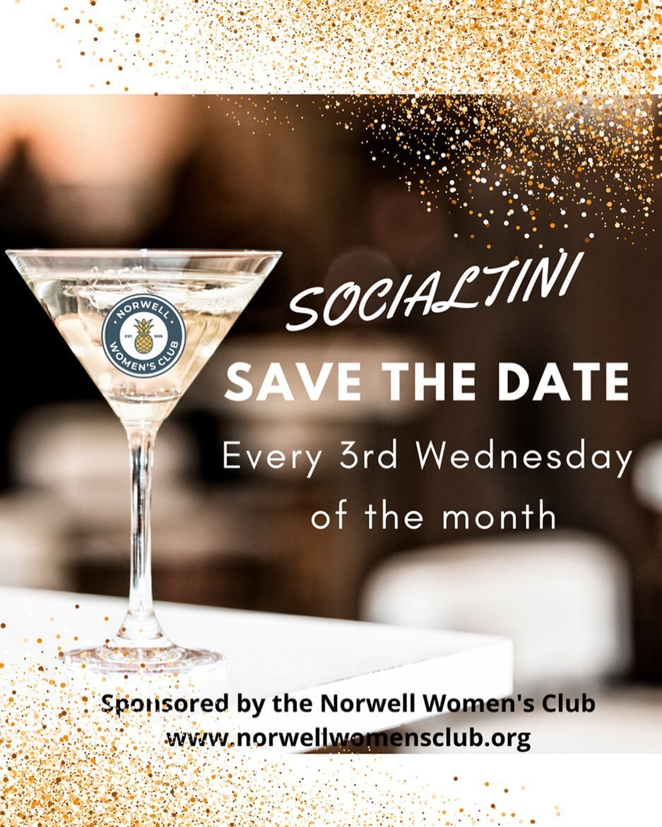 November Socialtini!! We are so excited to be able to get out and socialize. Grab a fellow member, a neighbor, or one of your besties, and join us for a relaxed evening with friends, both old and new! This event is for all Norwell women and will be a