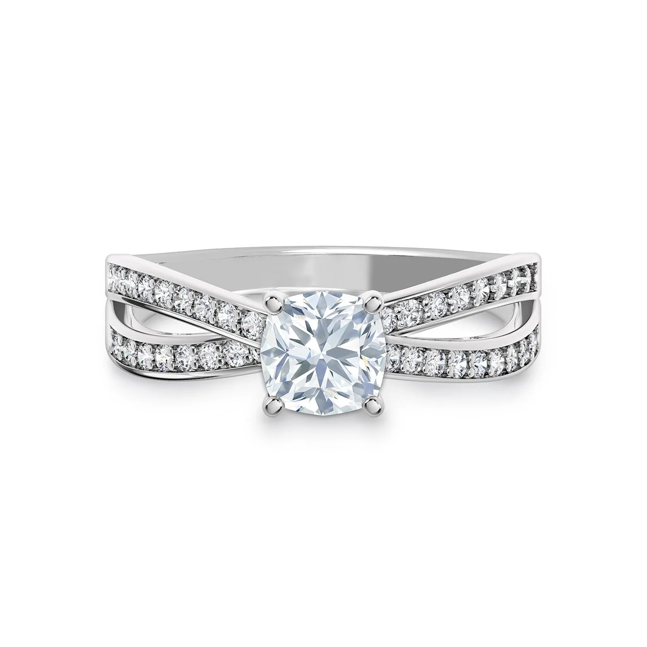 Bow Tie Solitaire Engagement Ring