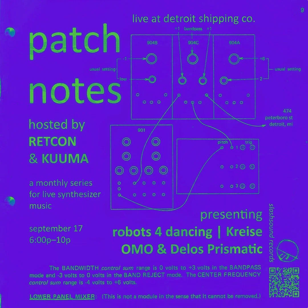 PATCH NOTES: Synth Night w/ slashsound records
