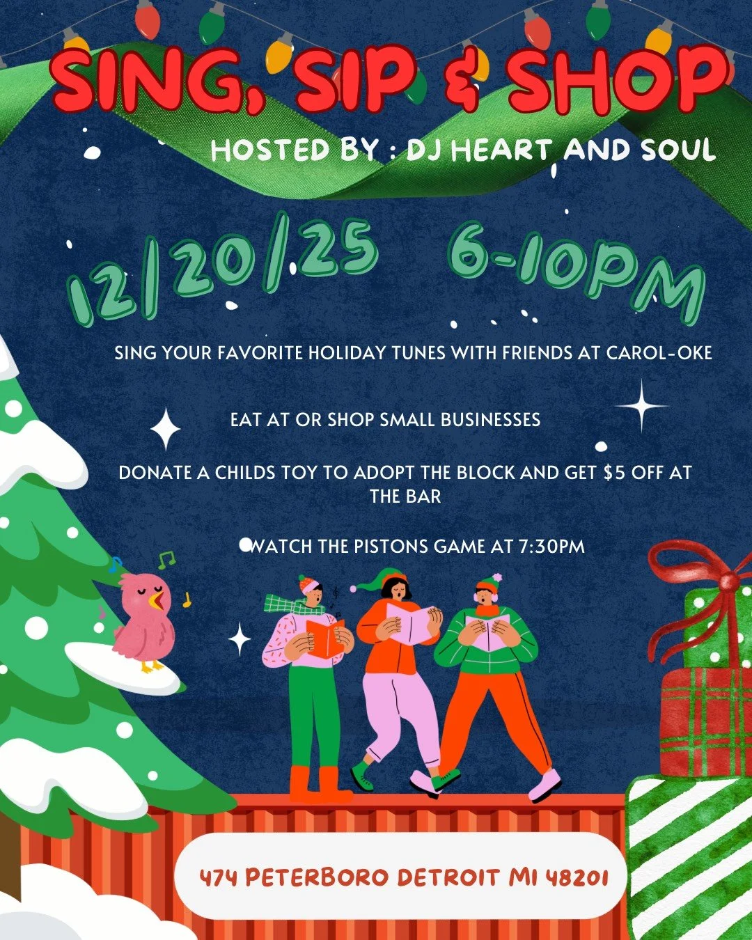 Sing, Sip &amp; Shop