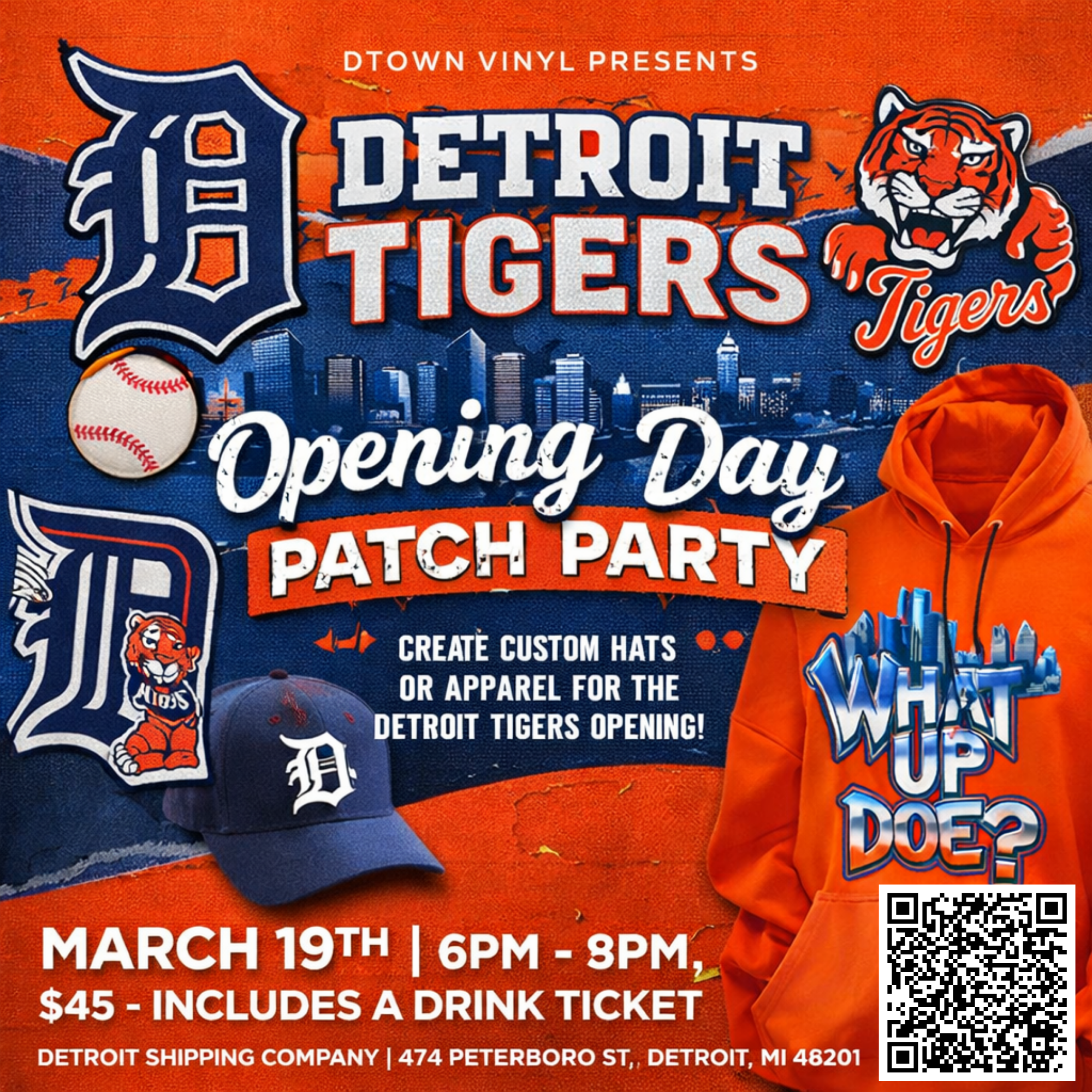 Tigers Opening Day Patch Party - Thursday Craft Night