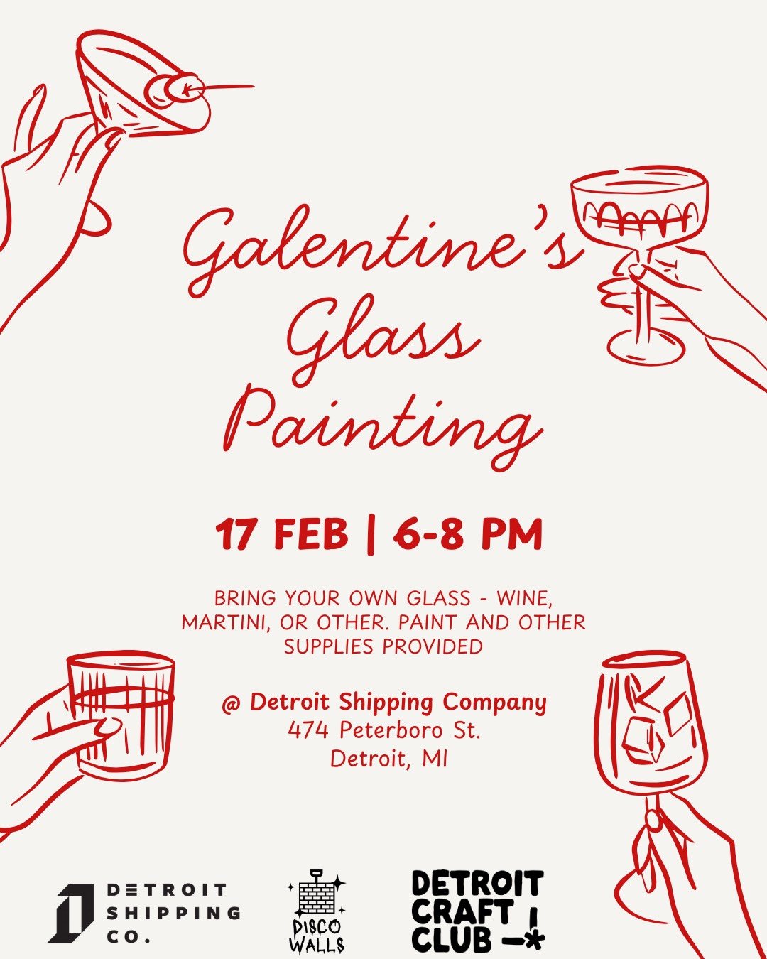 Galentine's Glass Painting