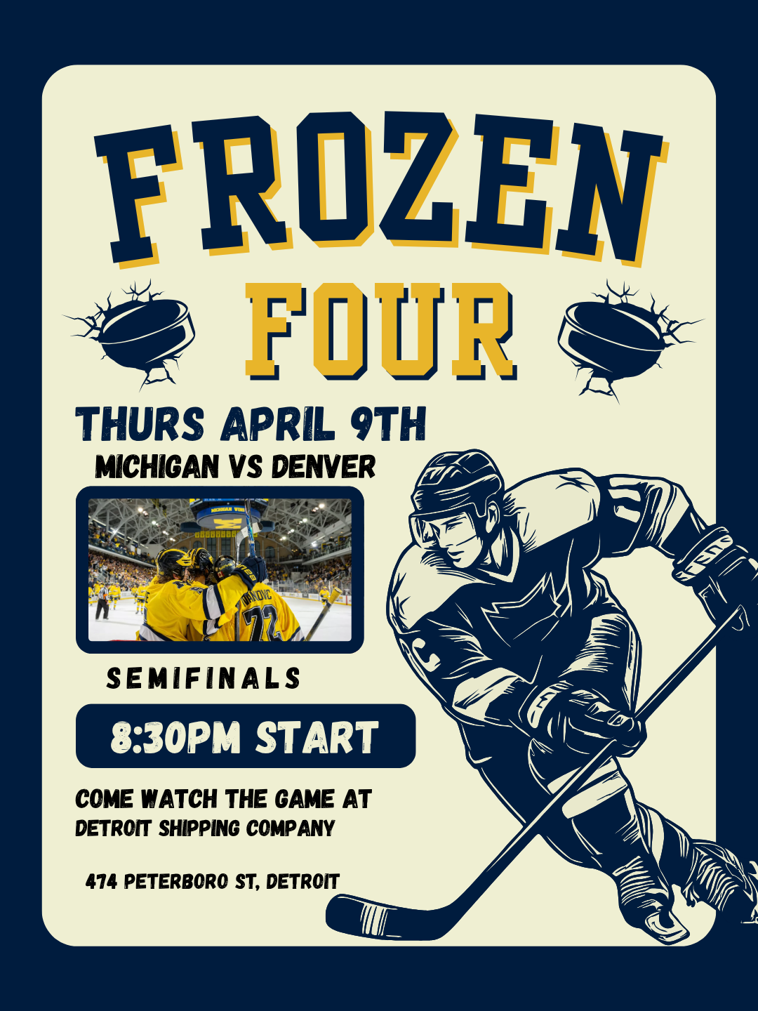 MICHIGAN vs DENVER - Frozen Four Semifinals