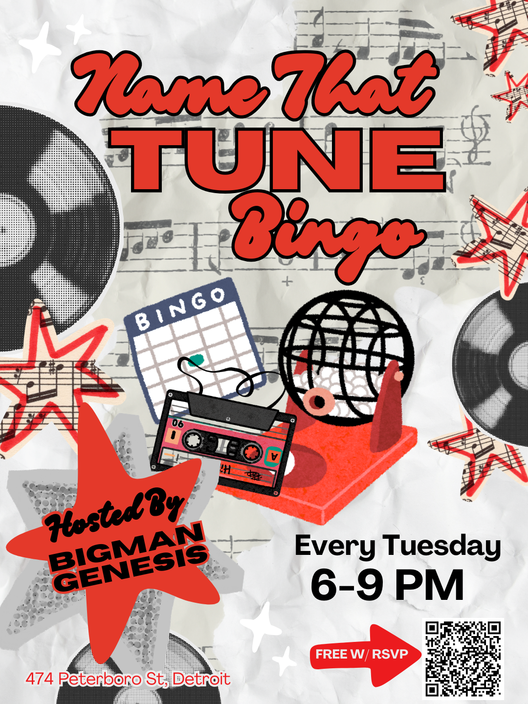 Name That Tune Bingo