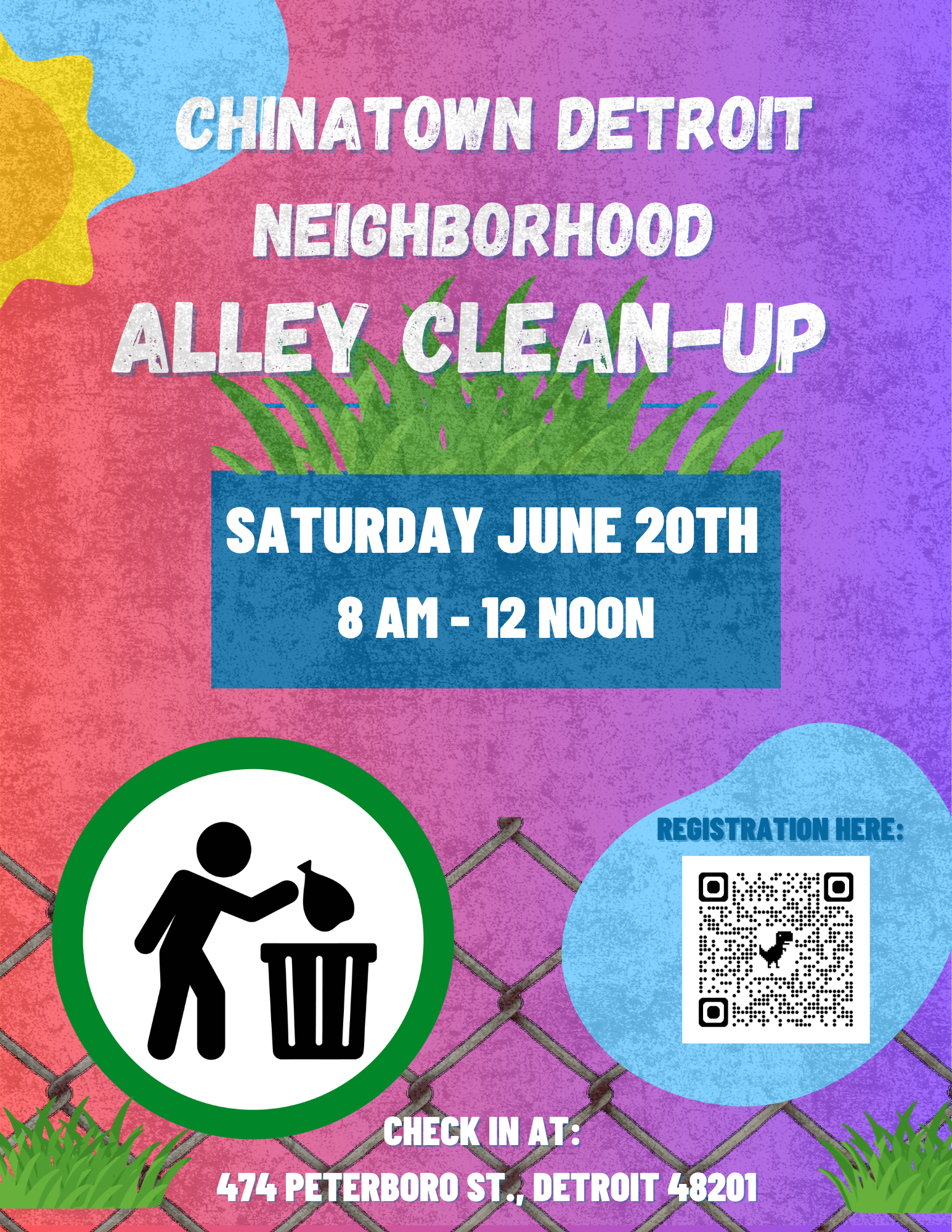 Chinatown Detroit Neighborhood Clean Up