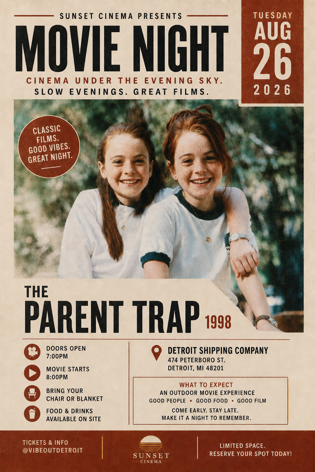 Sunset Cinema Movie Night - The Parent Trap (1998)