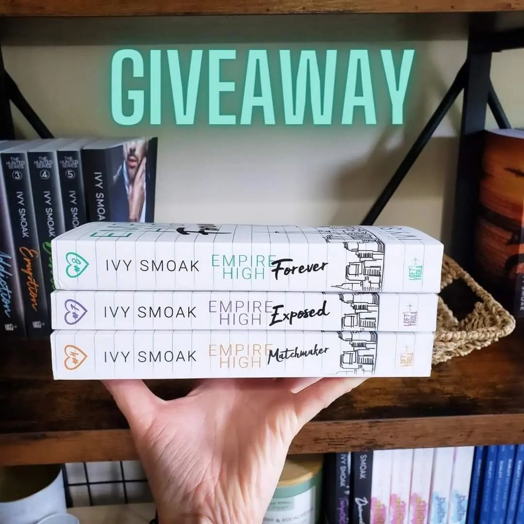 ★ 𝐒𝐢𝐠𝐧𝐞𝐝 𝐏𝐚𝐩𝐞𝐫𝐛𝐚𝐜𝐤 𝐆𝐢𝐯𝐞𝐚𝐰𝐚𝐲! ★

The final book of the Empire High series - Forever - releases on May 23rd!

And I'm giving away this stack of 3 Empire High books pictured - which includes an advance copy of Forever!! :)

Leadin