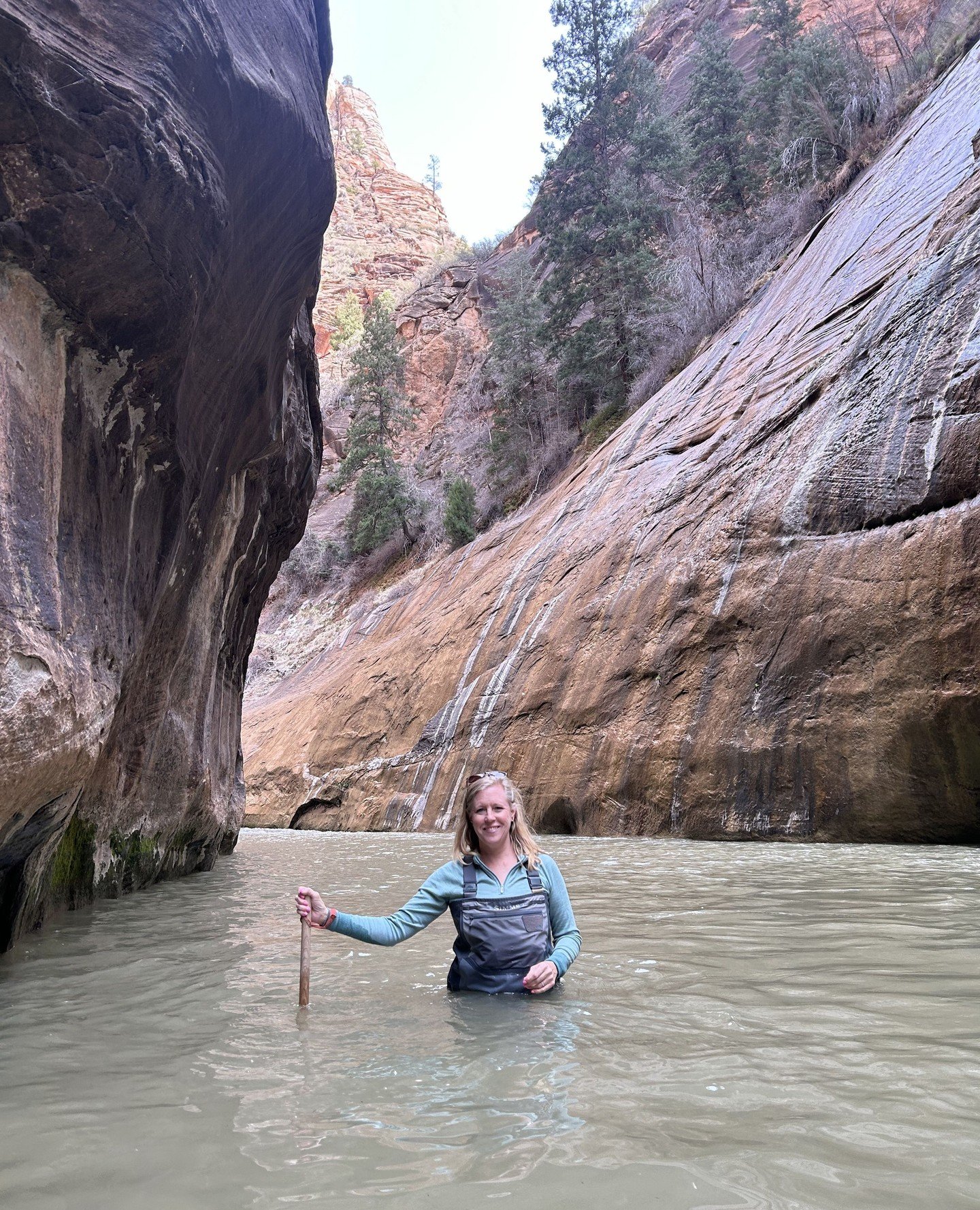 My fourth and final &quot;first&quot; from last month's trip to Arizona, Nevada and Utah was hiking The Narrows in Zion National Park.⁠
⁠
The Narrows is a slot canyon that's 1,000 feet high in places and still has water running through it. Because th