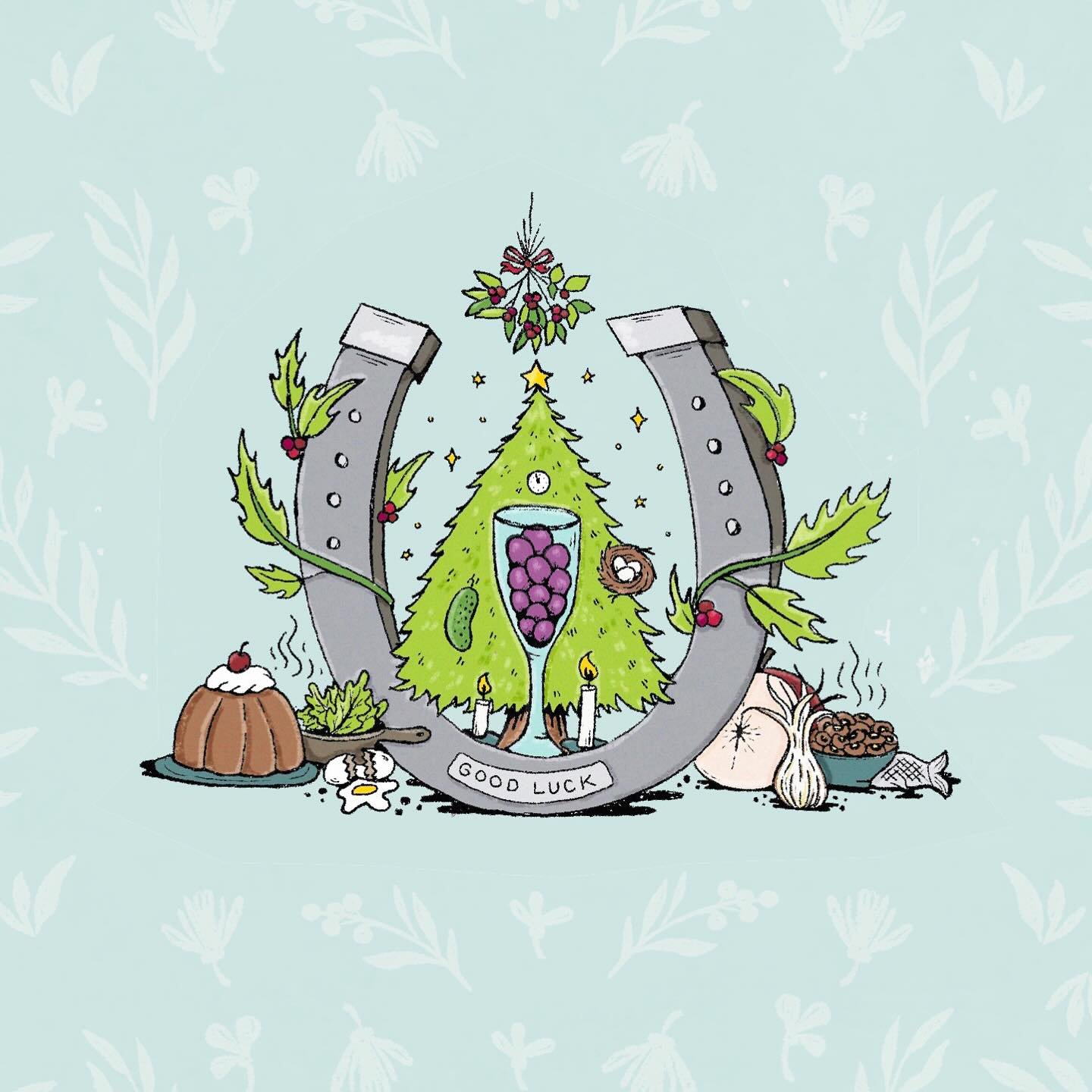 &lsquo;Tis the season for holiday editorial illustrations. Featured in @emeraldcoastmag showcasing superstitions and seasonal traditions. While my Pen and Tool presence on social media ebbs and flows, my appreciation for every client, project and ref