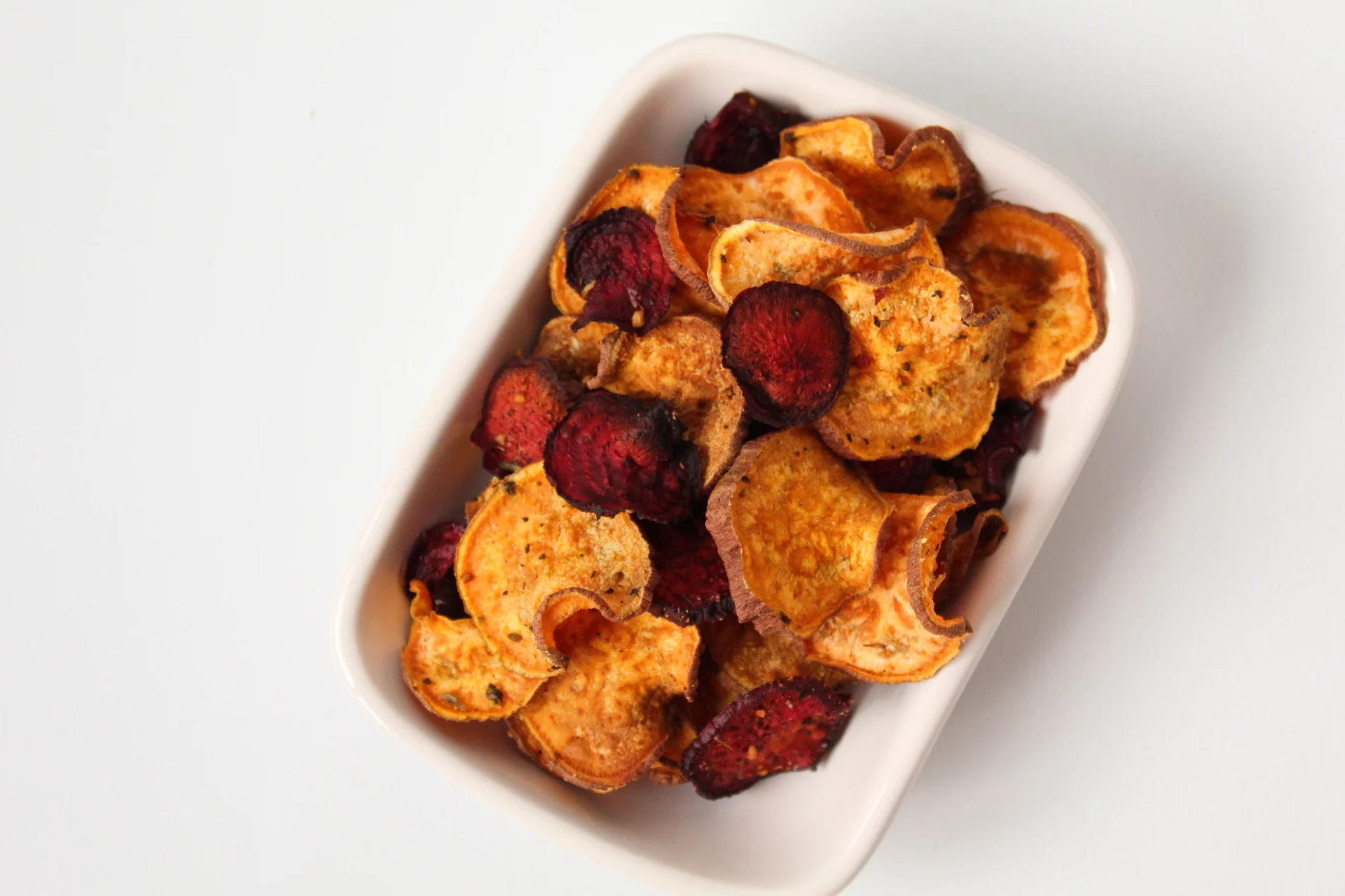 Beet and Sweet Potato Chips 
