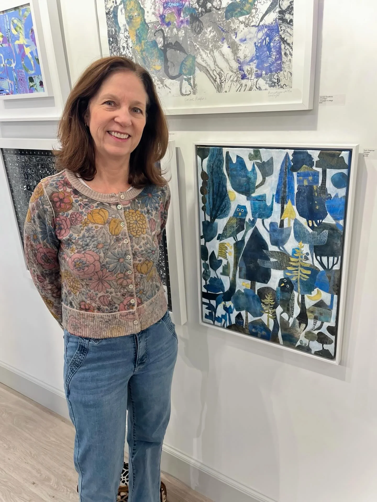 A great turnout @rowaytonarts on Super Bowl Sunday! See my collage, Midnight, along with so much more at the Abstraction exhibit. Through March 7 in Rowayton, CT.