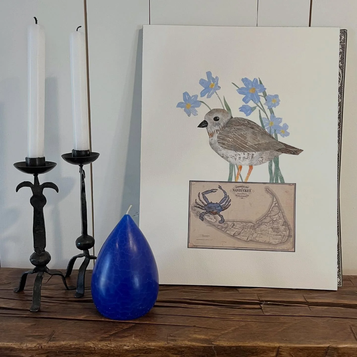 Taking a break from larger still life (I got a little stuck!) to explore something different. Working with a vintage Nantucket map, I was thinking about how a place can hold both memory and possibility. The faded ink and softened edges of the map fee