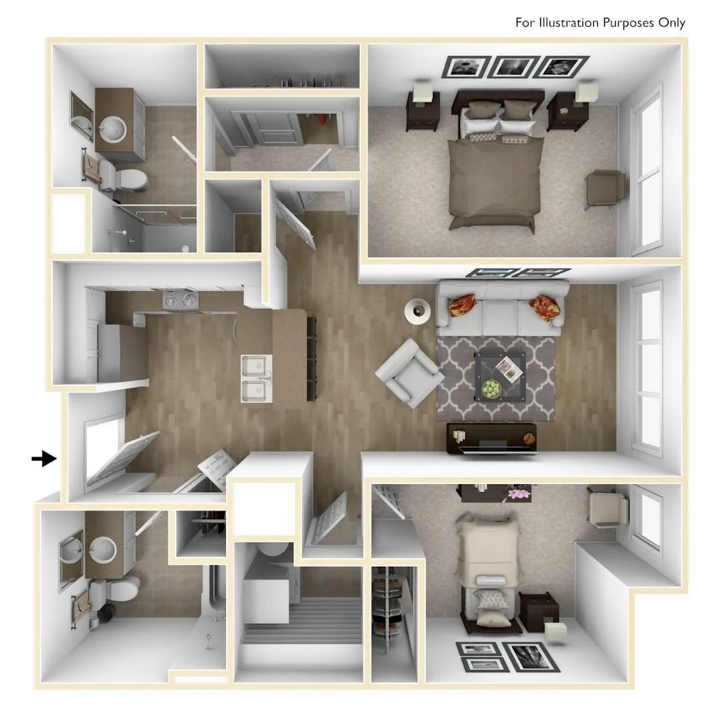 B5 | 2 Bedroom | 949 Square Feet