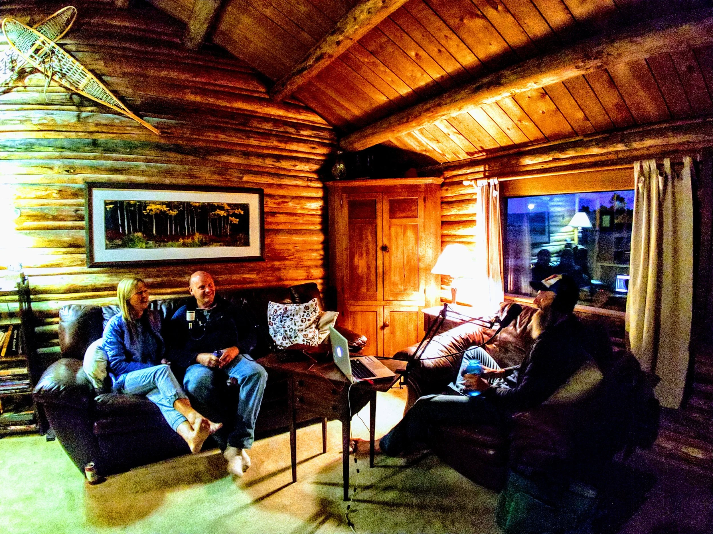 Kellie & Mike Wheeler, in the main cabin at the McReynolds place.