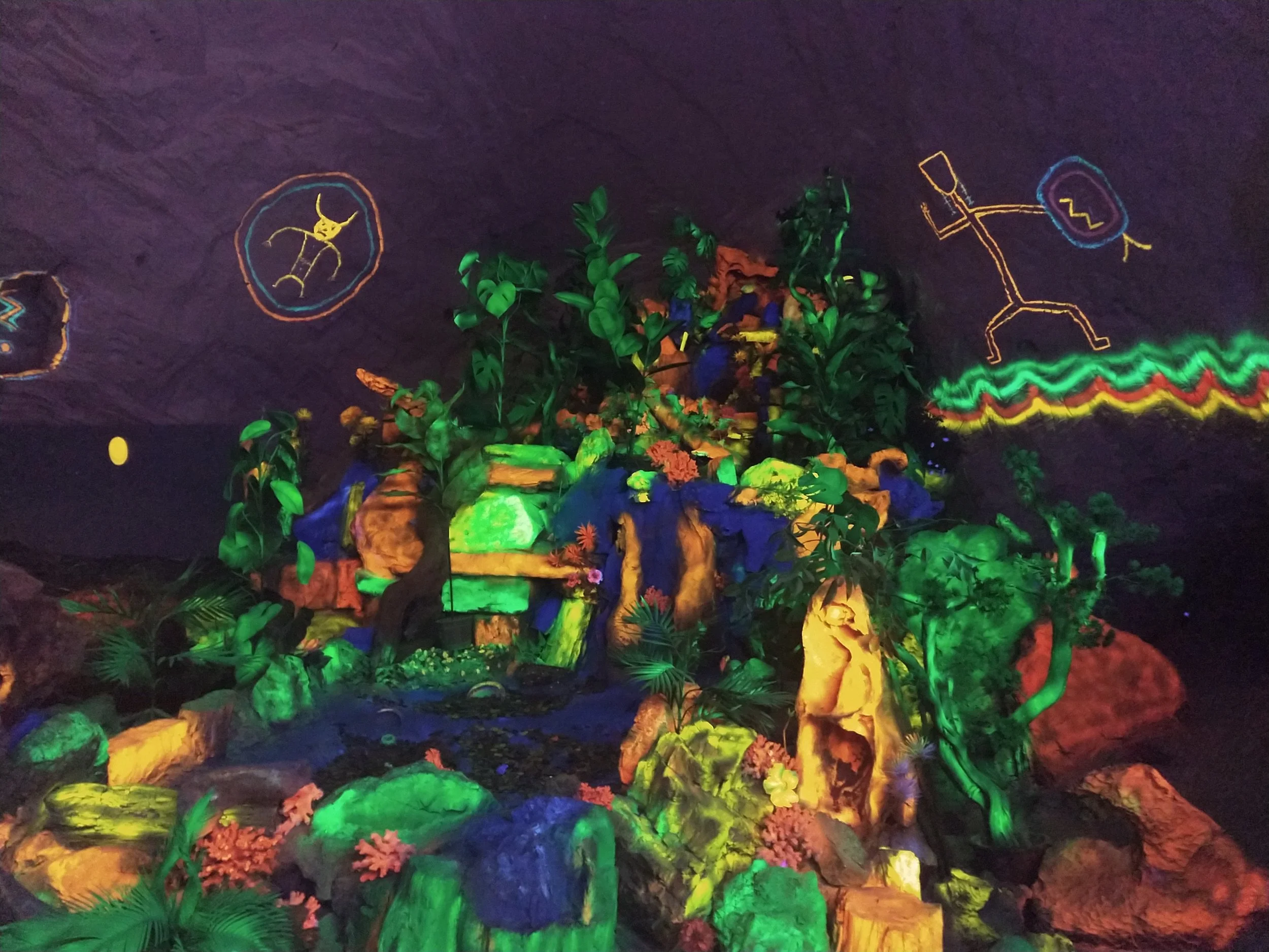Moqui Cave…glow in the dark stones and crystals.