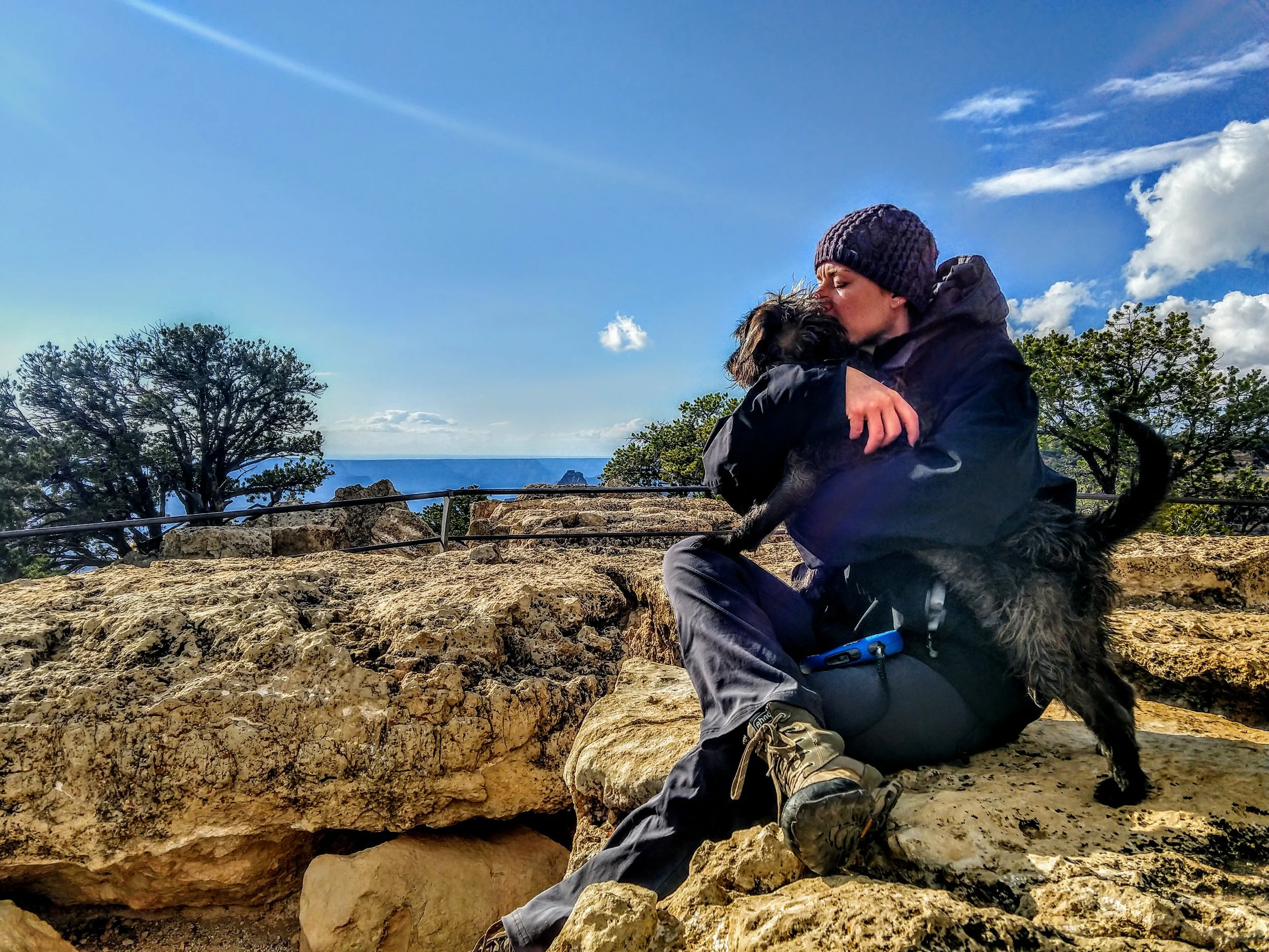 A squeeze and a kiss on the North Rim of the Grand Canyon