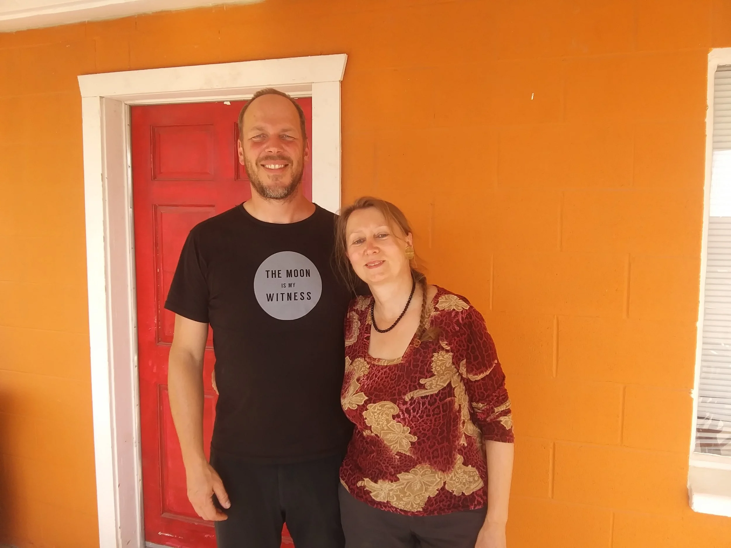 Uwe and Frauke in Bombay Beach, CA