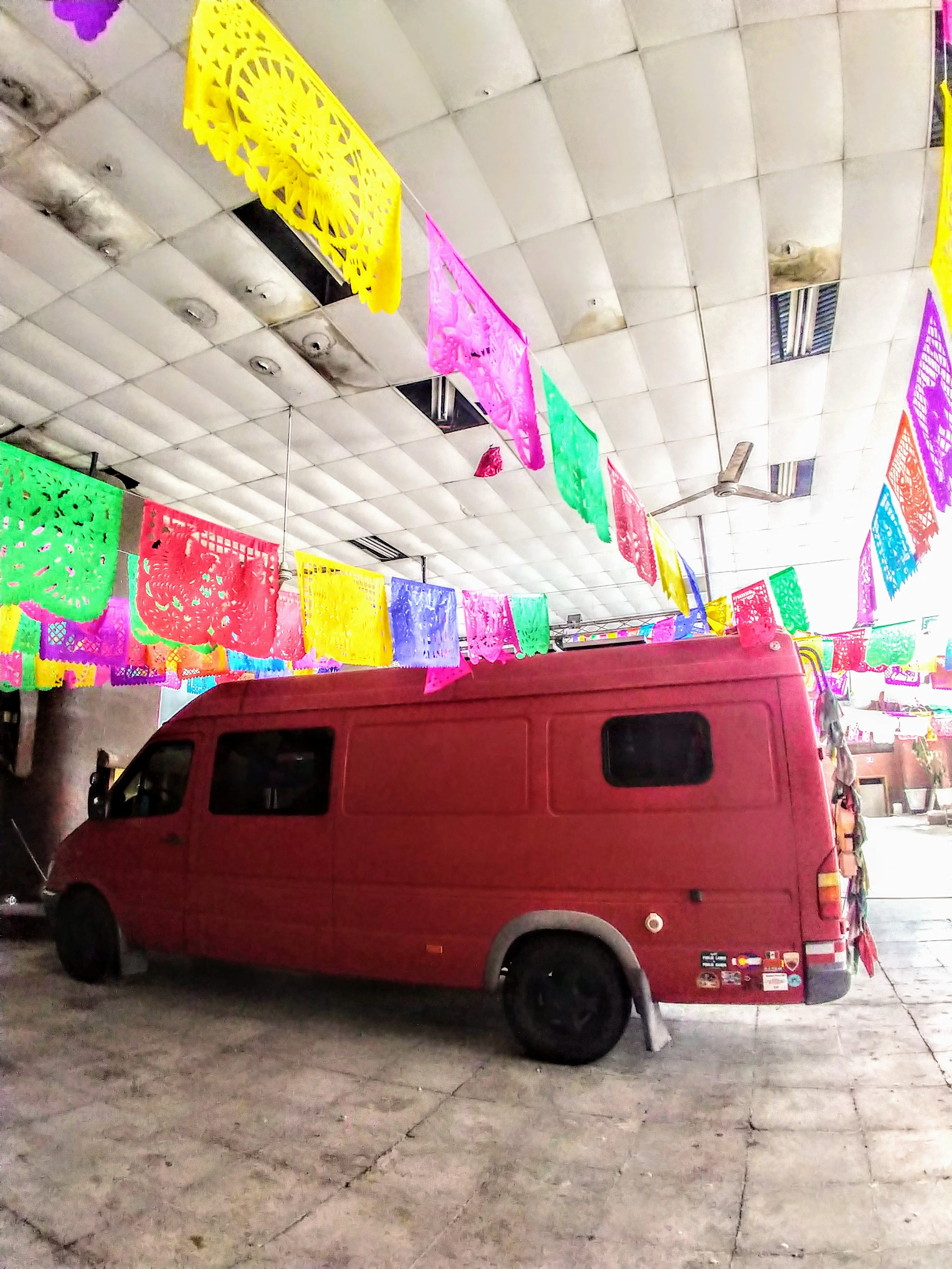 Indoor parking, and festive too!