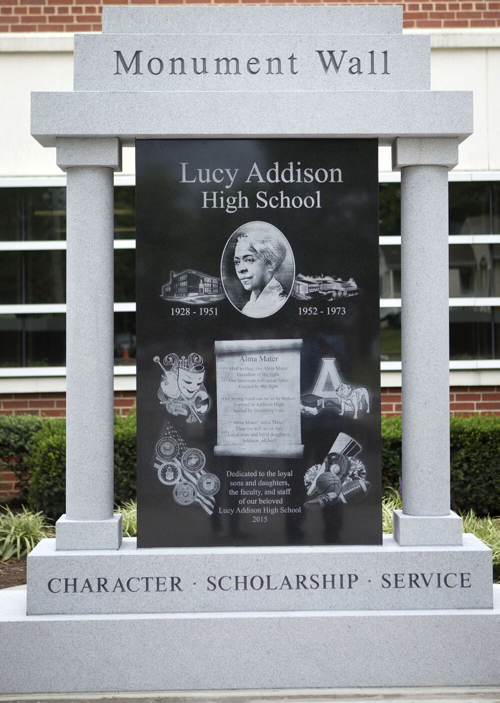 Lucy Addison High School Monument Wall