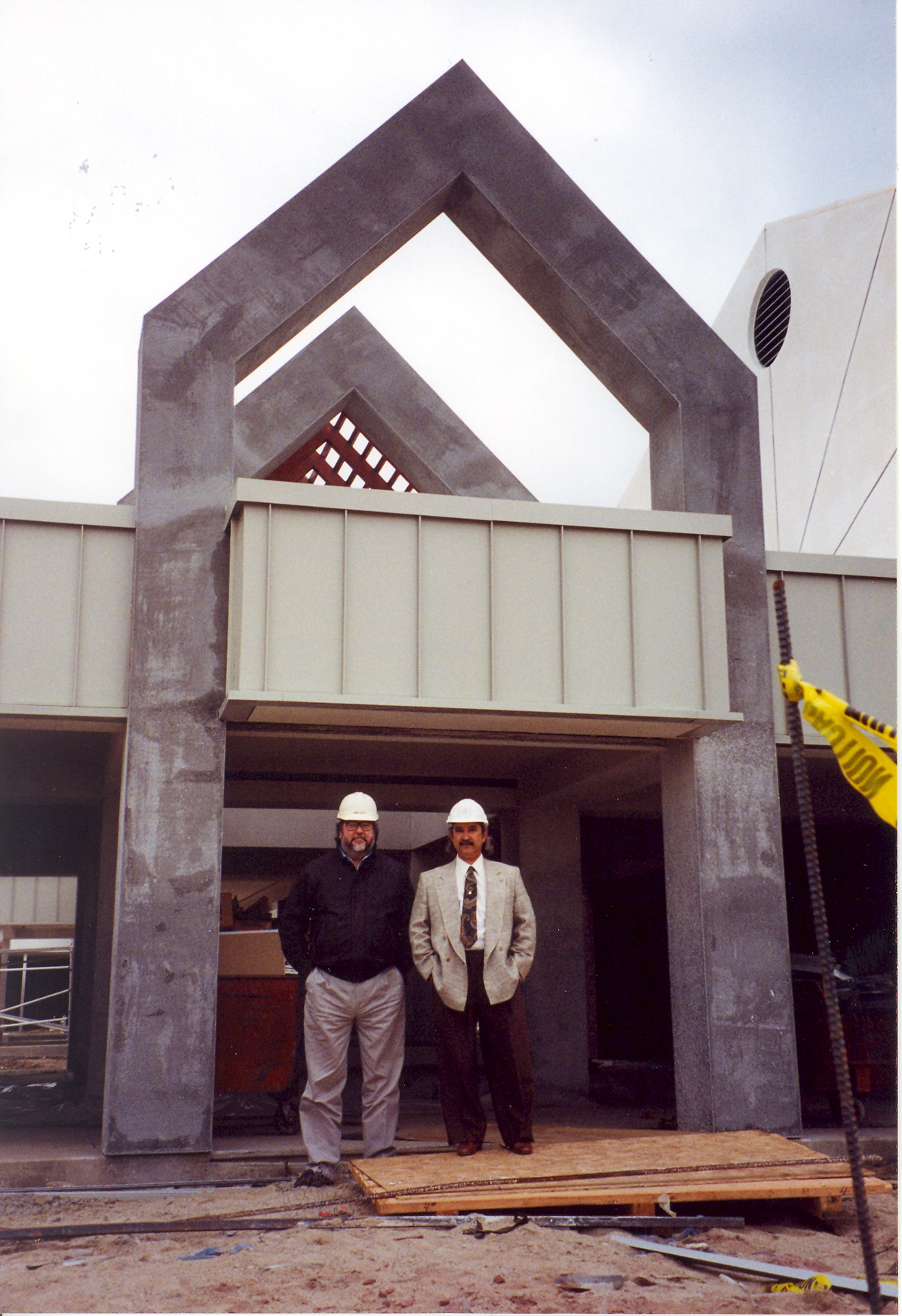 (1993) Founding Partners Mark Holley, AIA (left) and Robert Machado, AIA (right) at Brookside Elementary School - Lincoln Unified School District