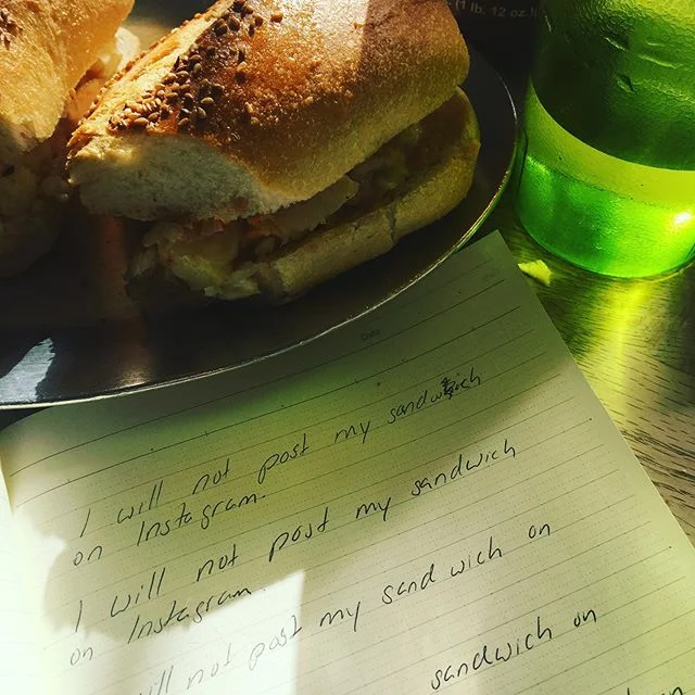 Time out 📝 (Its an off the menu cauliflower Reuben, Sriracha side up)