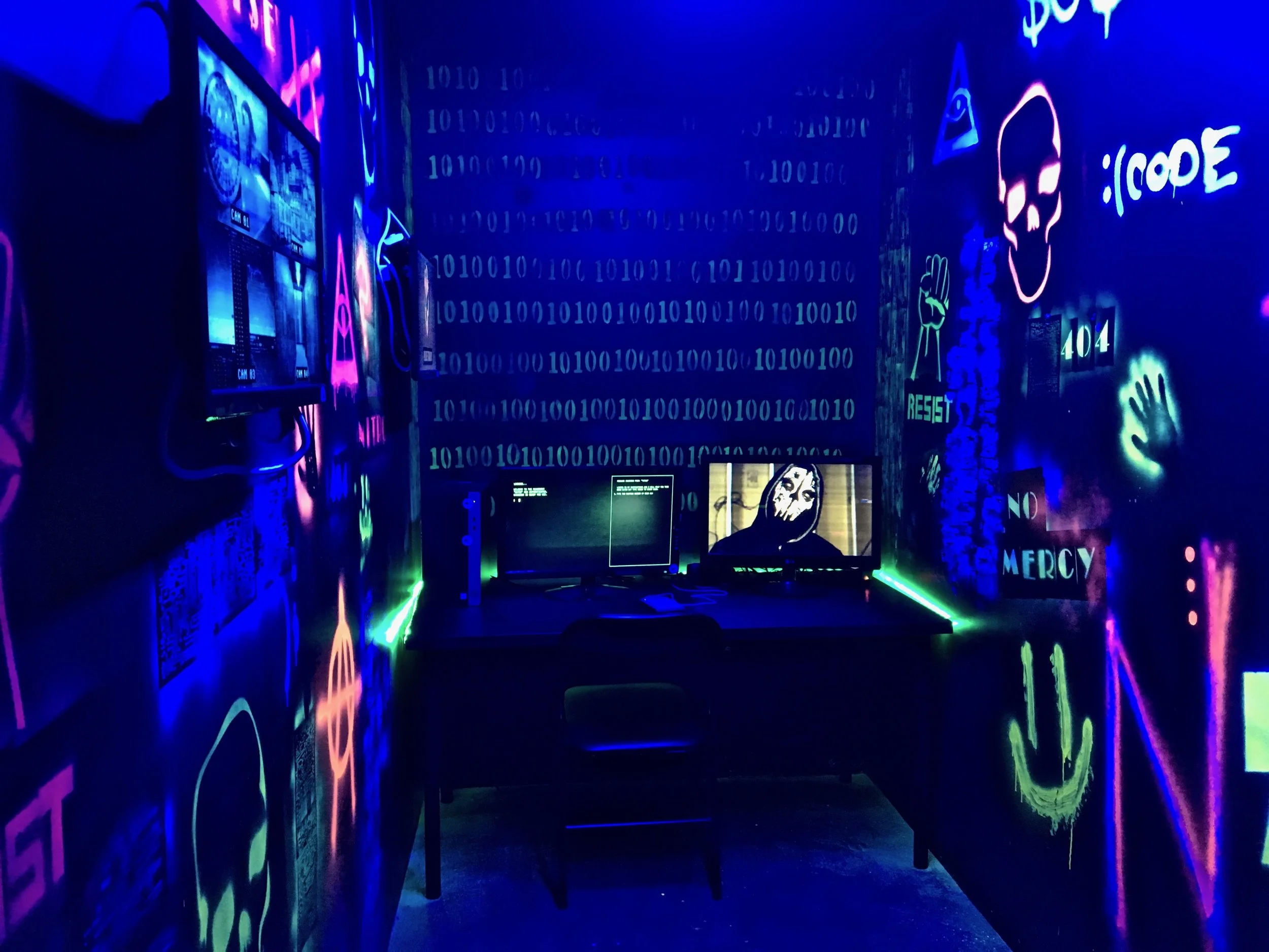  The hacker’s lair.  