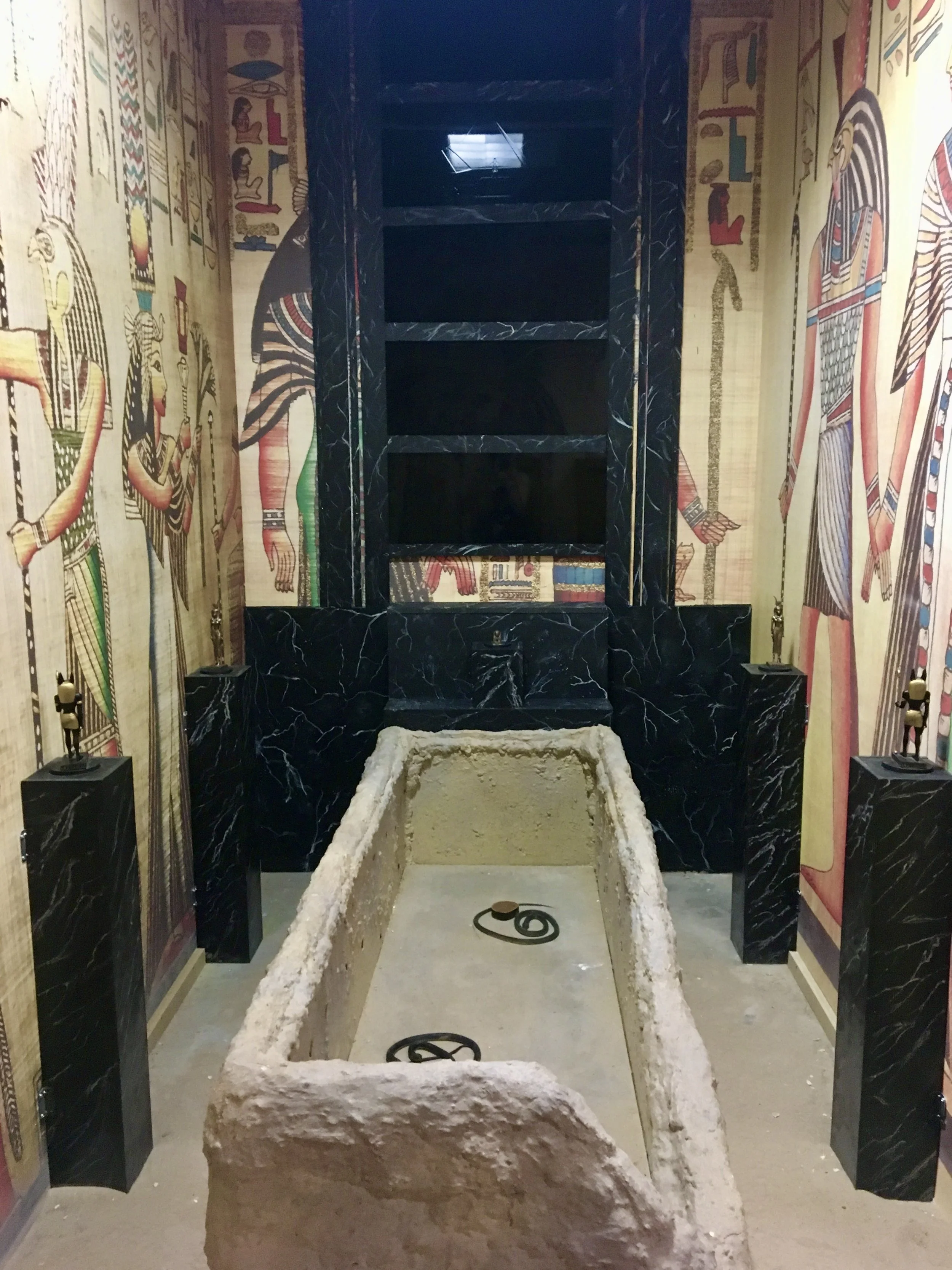 Ancient Sarcophagus & Black Marble