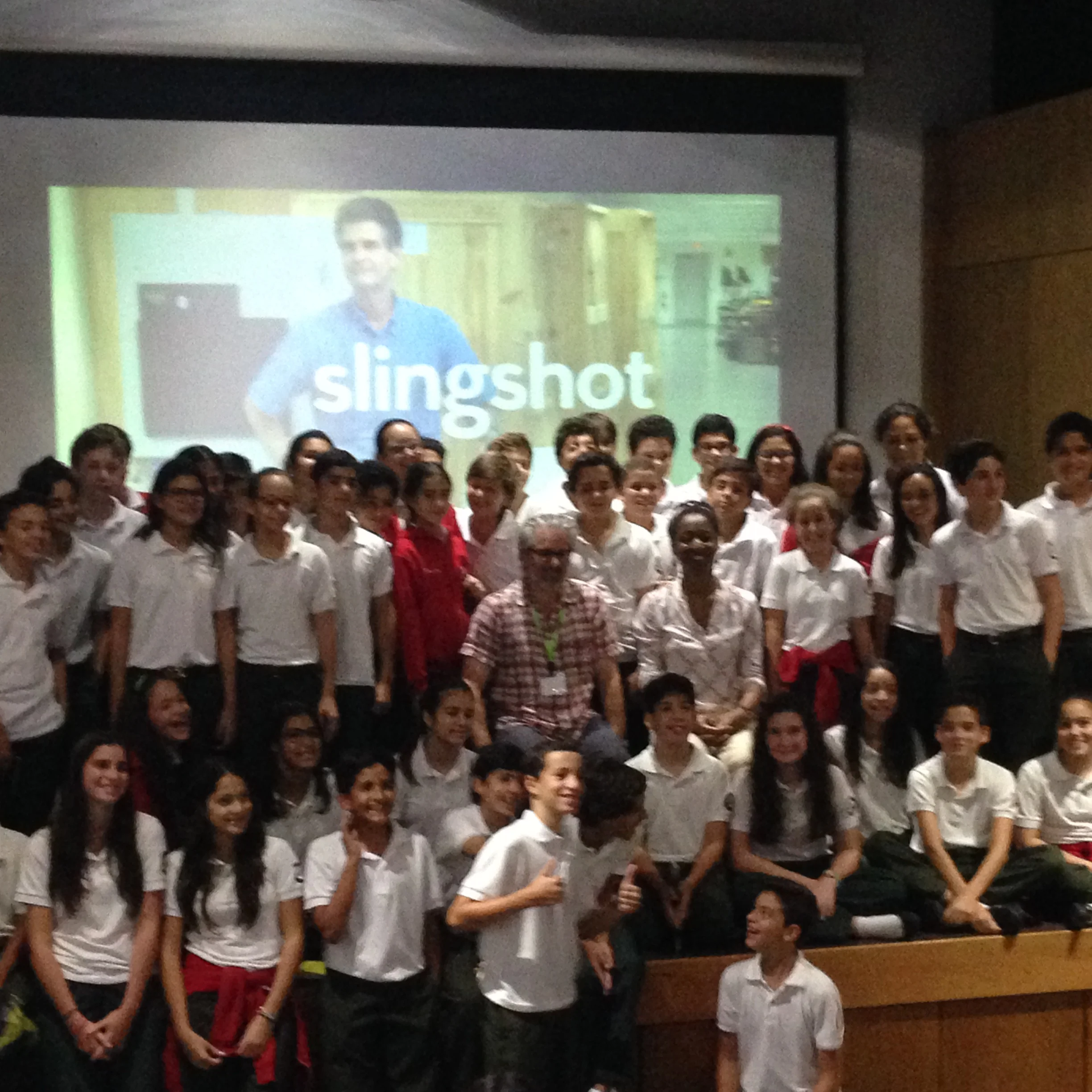 SlingShot screens at UNIBE, Universidad Iberioamericana, as part of the Dominican Republic Environmental Film Festival (DREFF). Translator, Marie-Ange Magloire.
