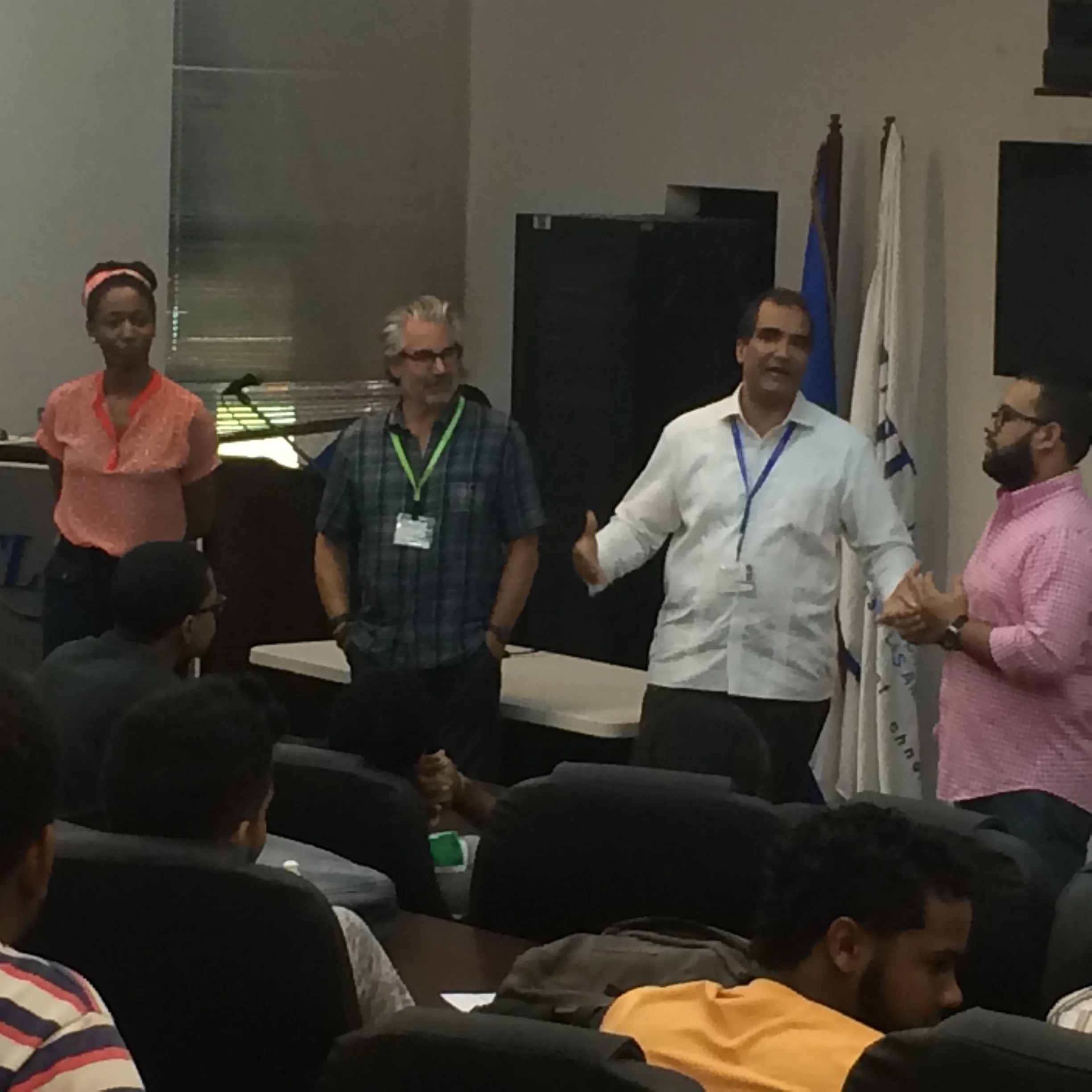 Q & A at the Instituto Tecnologico Las Americas (ITLA). Part of the Dominican Republic Environmental Film Festival (DREFF).