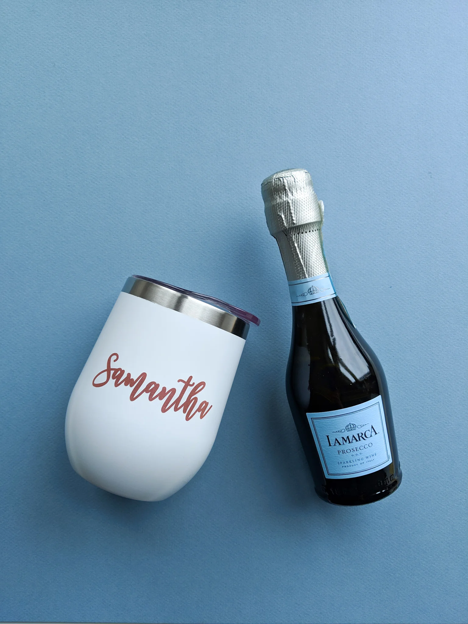 bridesmaids gift stemless wine glass