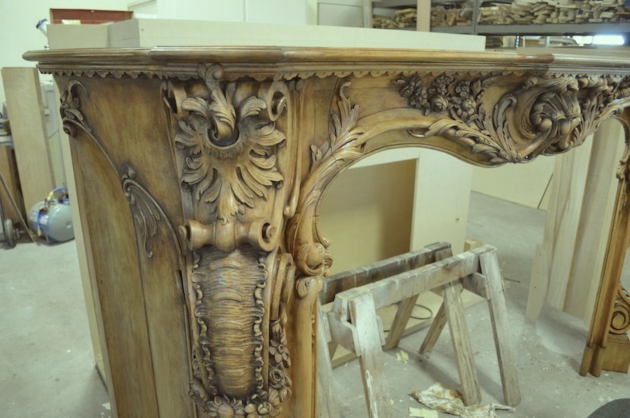Here, white and featureless basswood was dyed and shaded with glazes. Several different shades of glaze were layered to achieve a mellow, aged look.