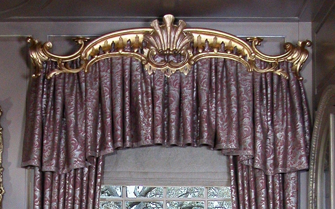  One of a pair of pelmets based on a design by Thomas Chippendale.&nbsp; The patterns were created using photographs provided by the customer.&nbsp;  