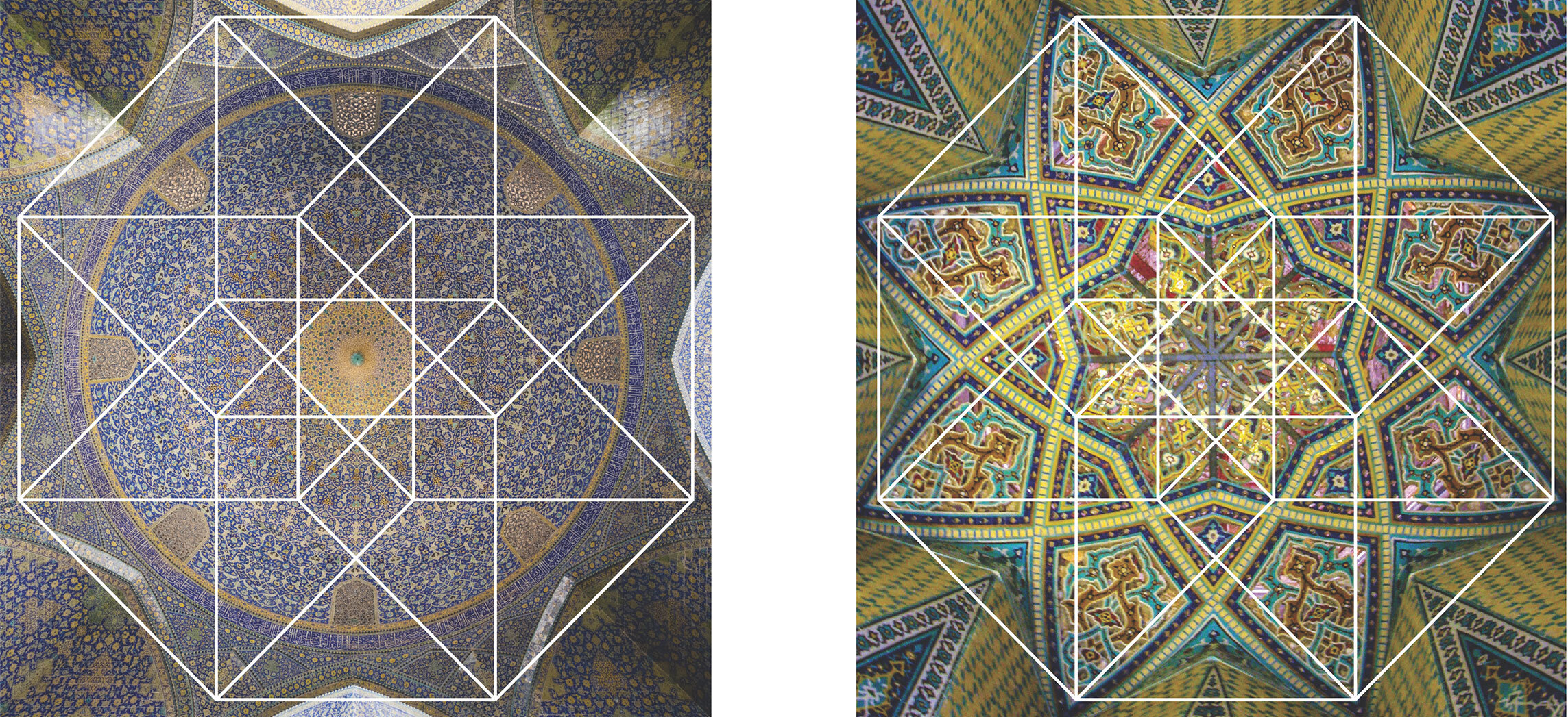 Left: Shah Mosque, Isfahan, Iran | 15th-16th Century - Right: Tomb of Baba Tahir in Hamedan | Rebuilt in 20th Century | Baba Tahir, was an 11th century Iranian poet.